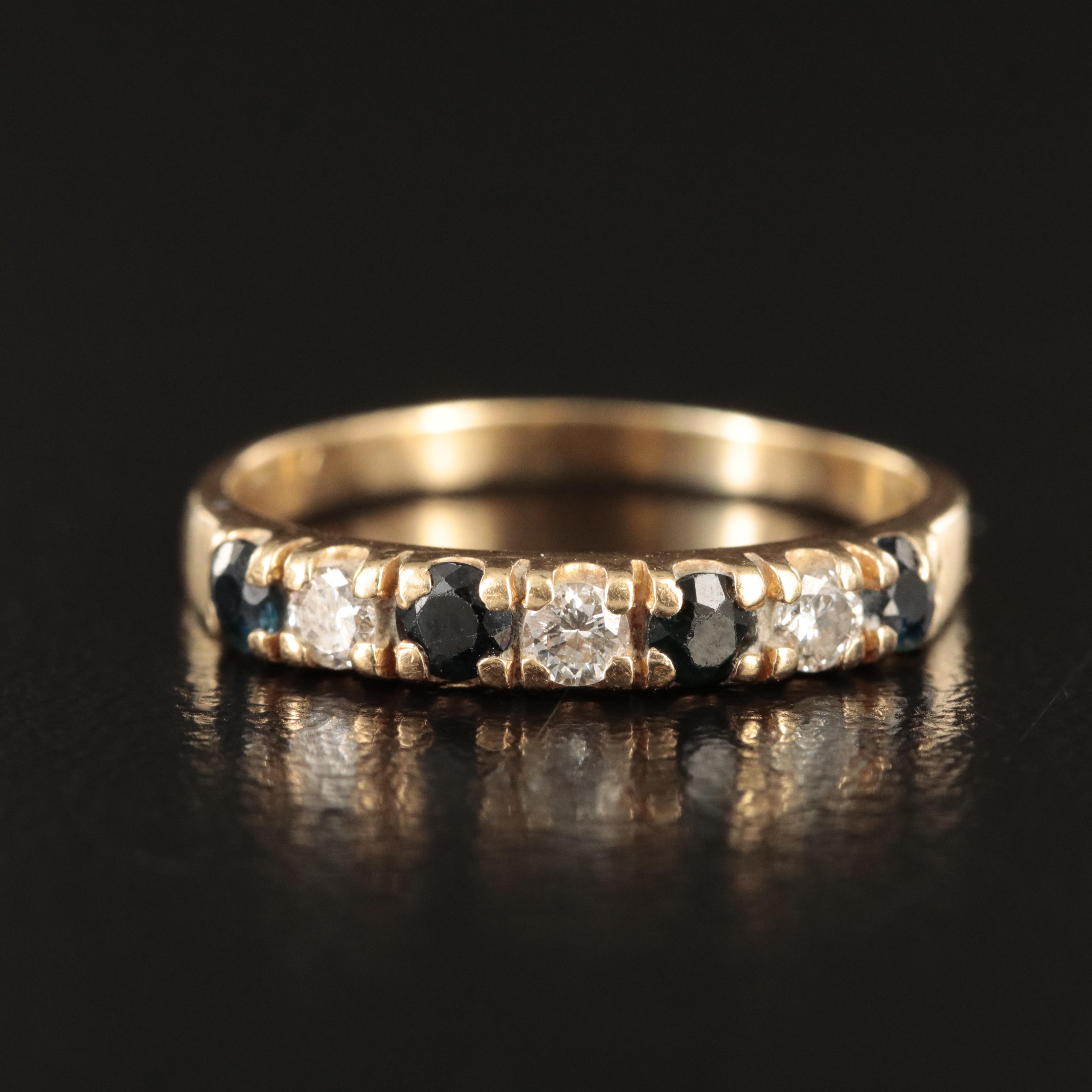 14K Sapphire and Diamond Ring