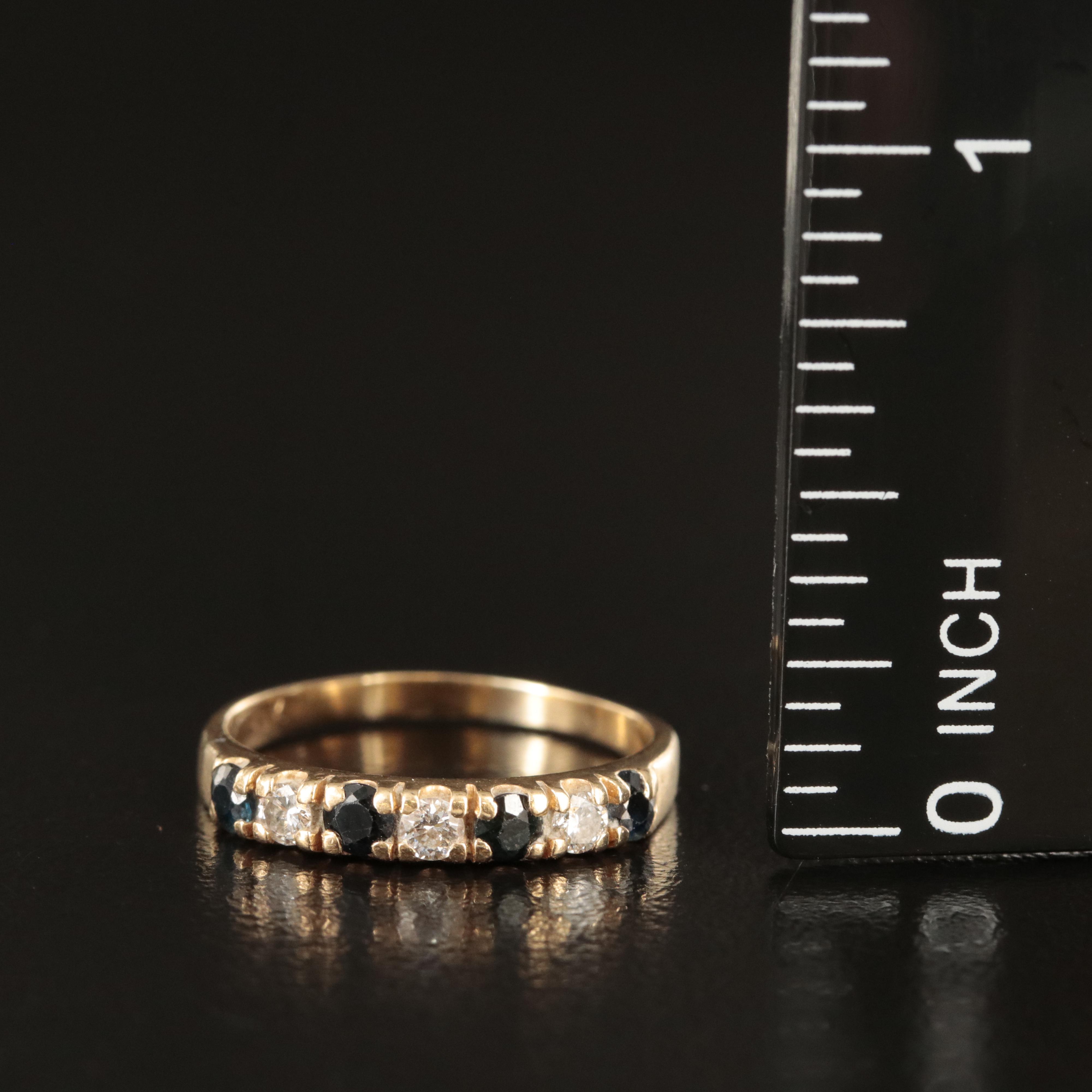 14K Sapphire and Diamond Ring