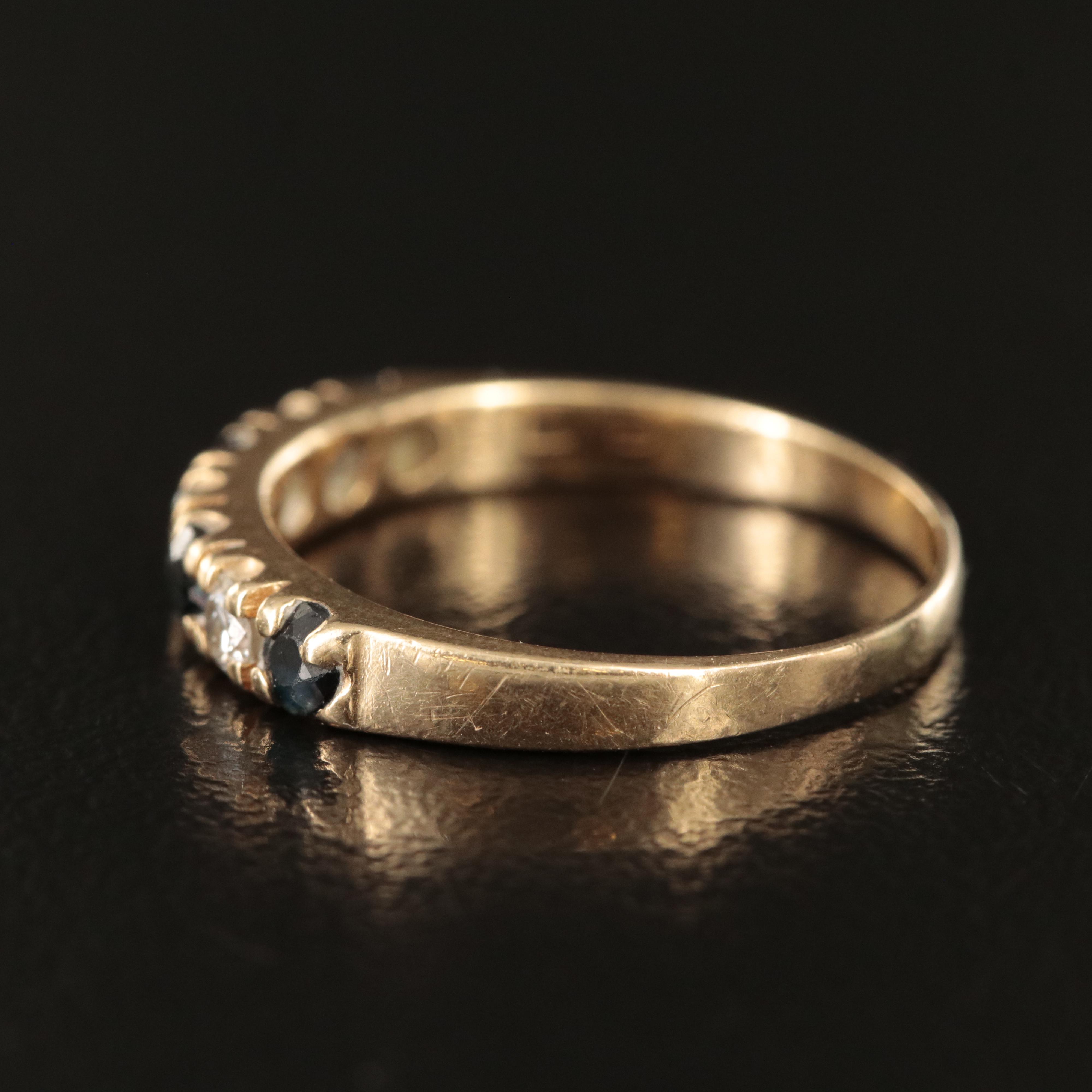 14K Sapphire and Diamond Ring