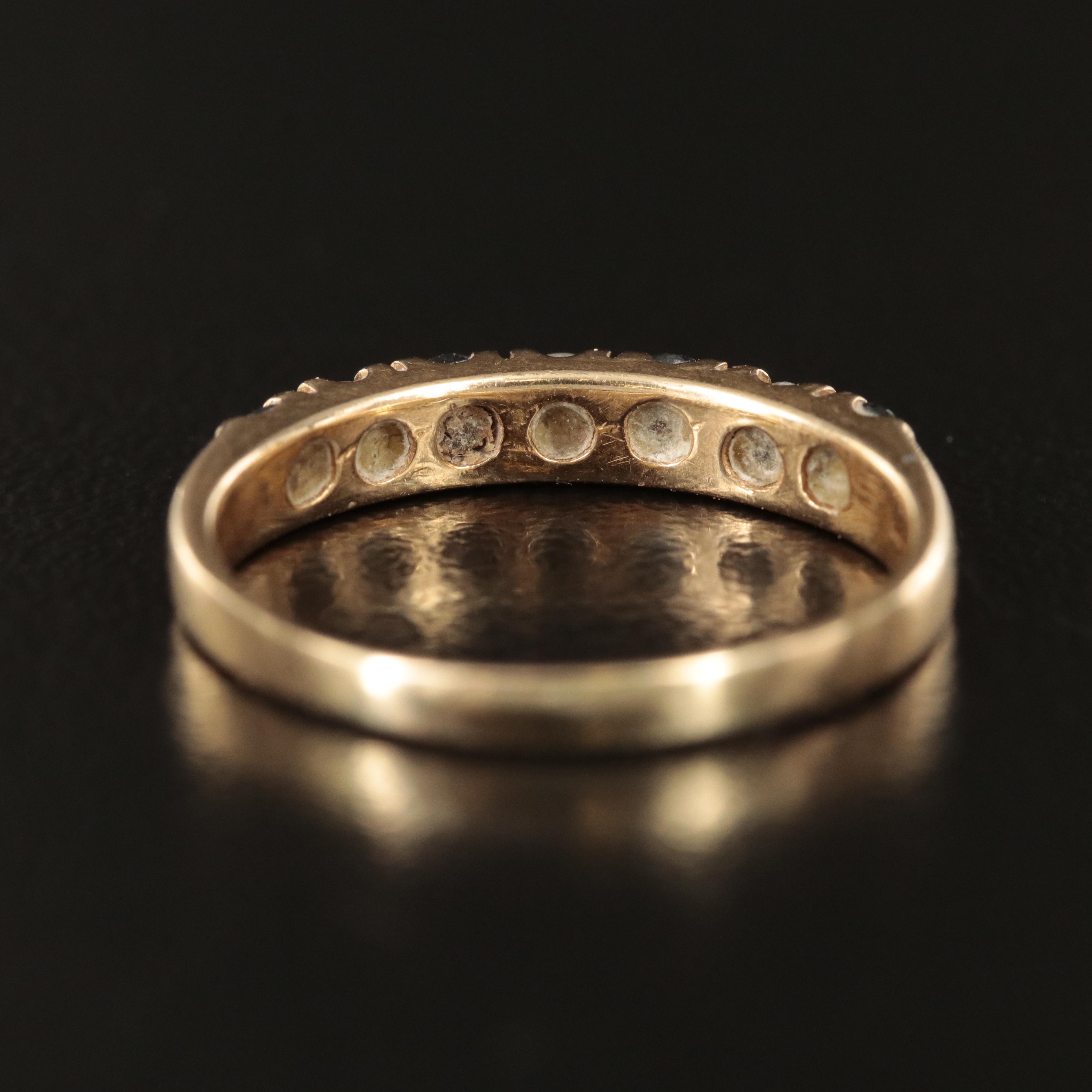 14K Sapphire and Diamond Ring