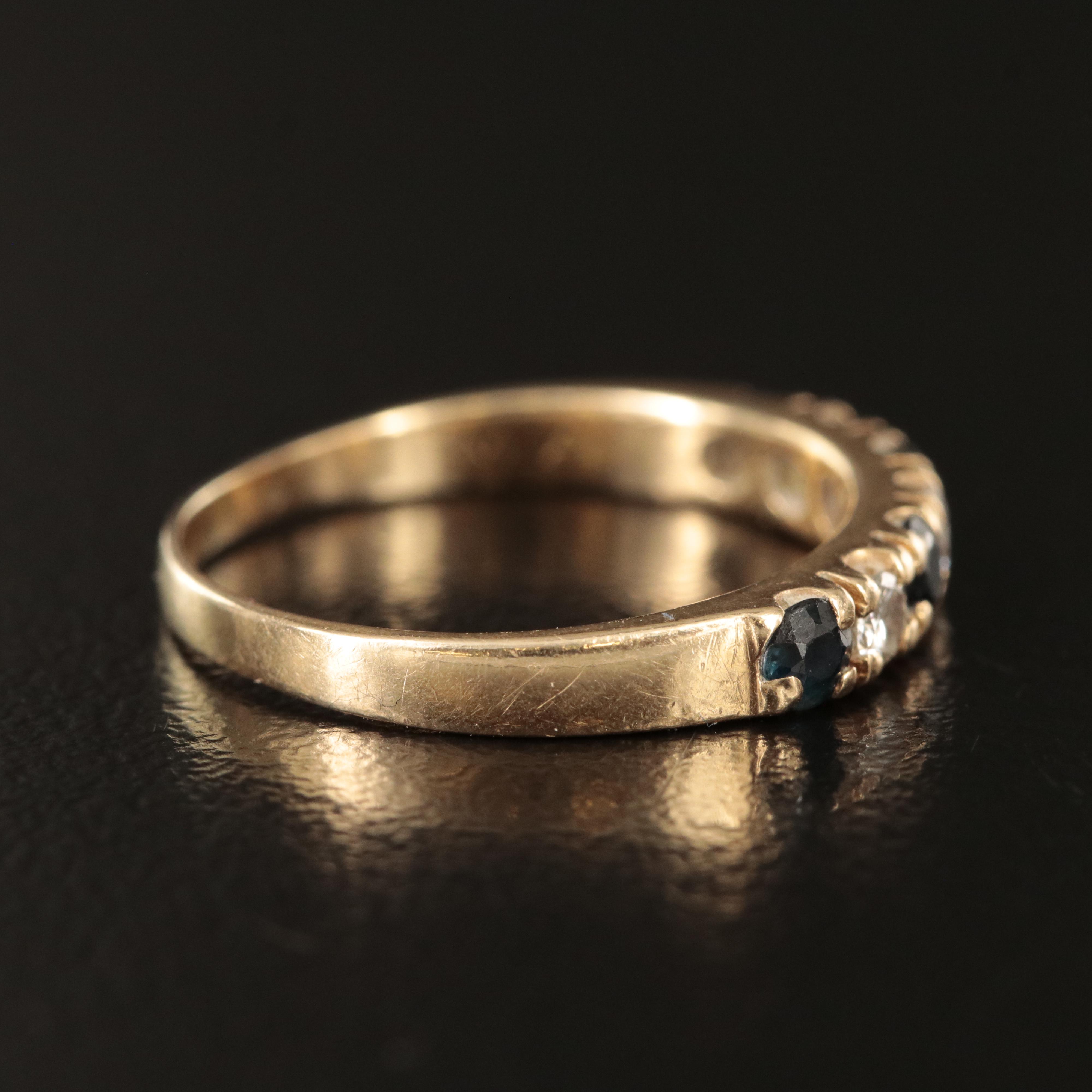 14K Sapphire and Diamond Ring