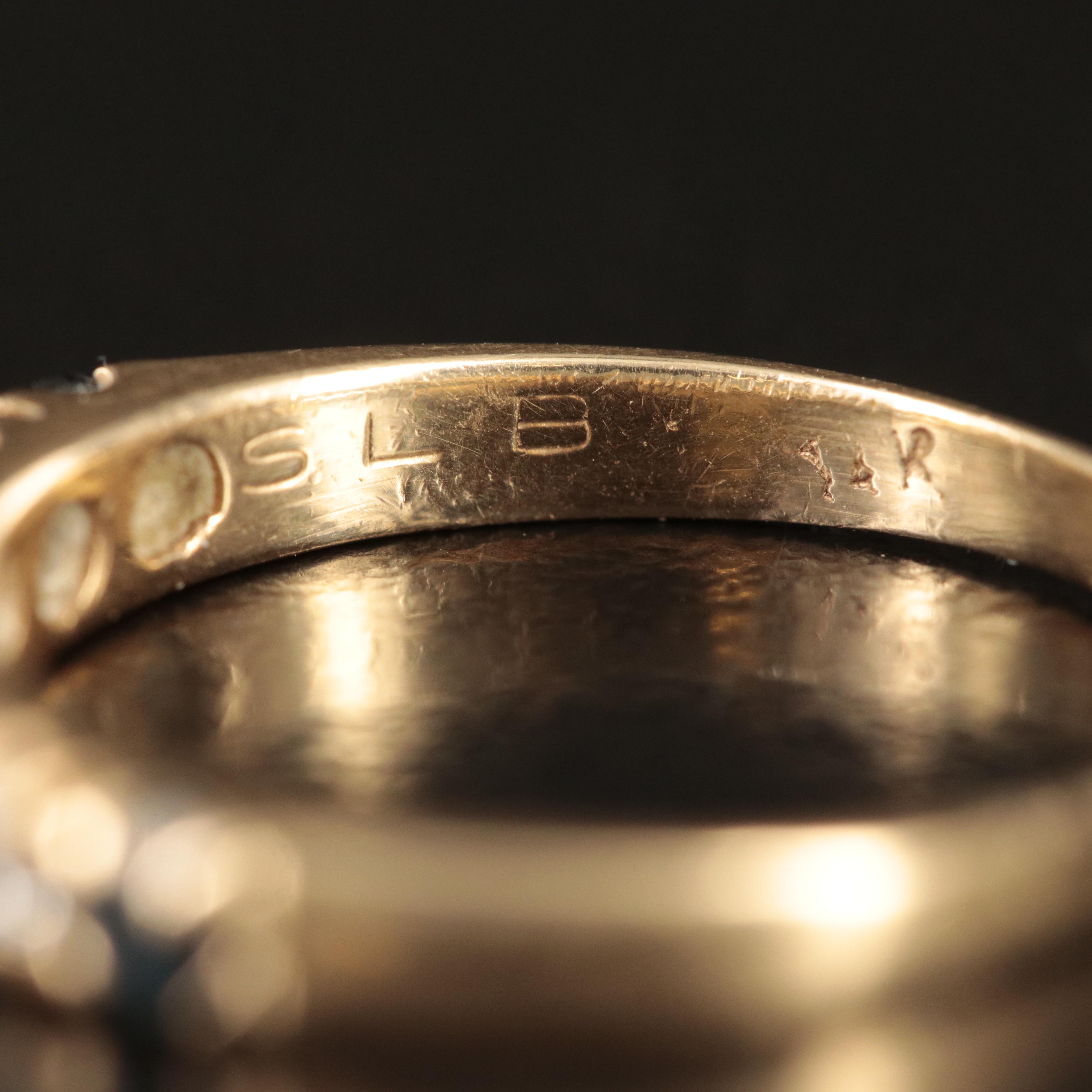 14K Sapphire and Diamond Ring