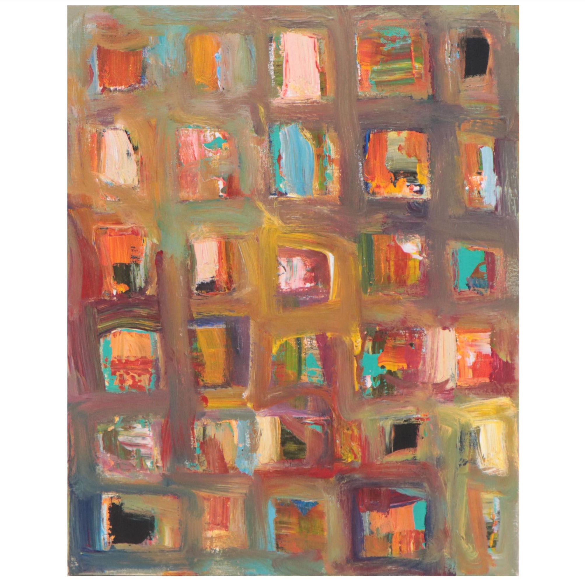 Leif Janek Abstract Acrylic Painting, 21st Century