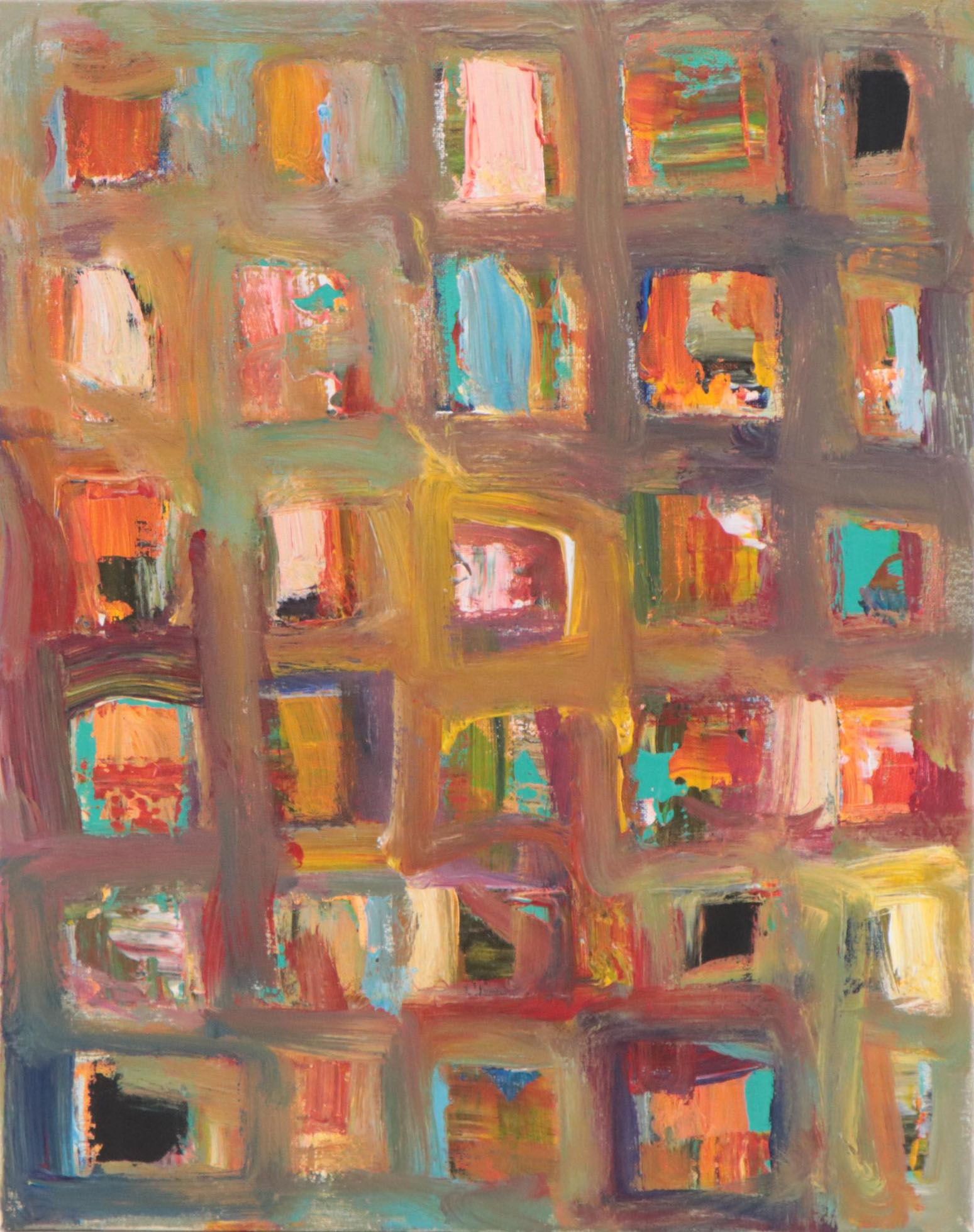 Leif Janek Abstract Acrylic Painting, 21st Century