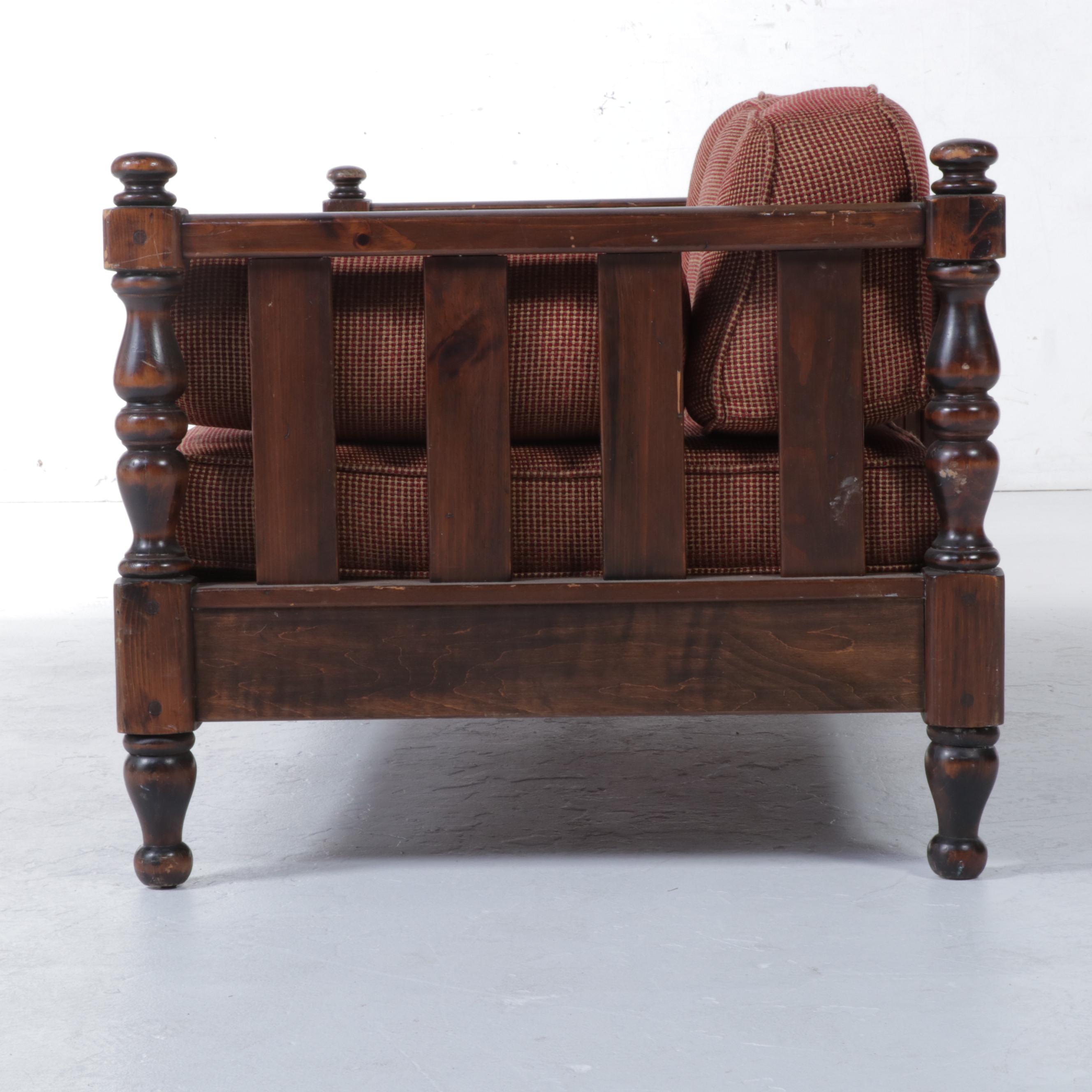 American Colonial Style Pine Daybed, Late 20th Century