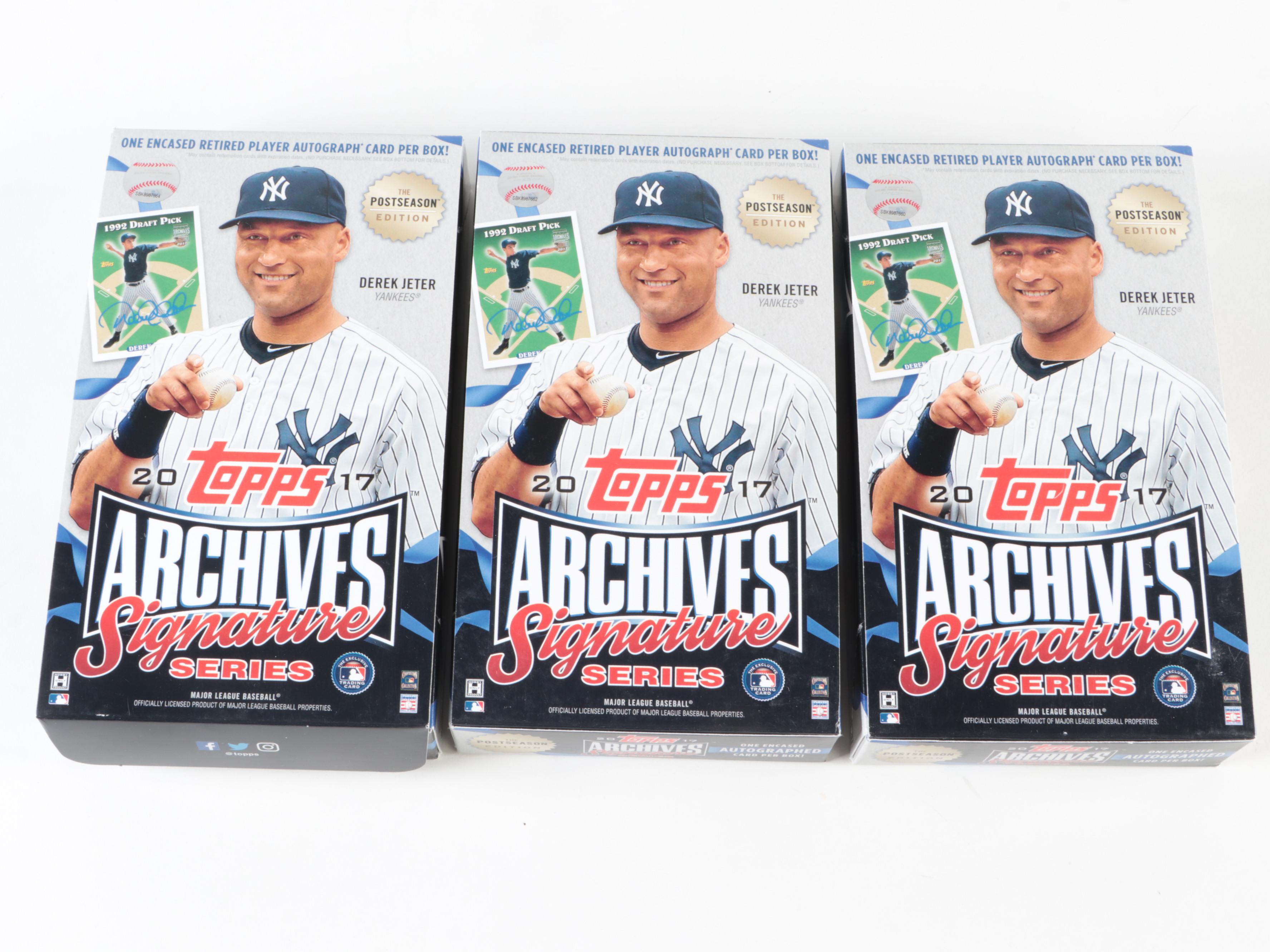 Topps Archives and Other Topps Signed Baseball Cards with Pena and More, 2010s
