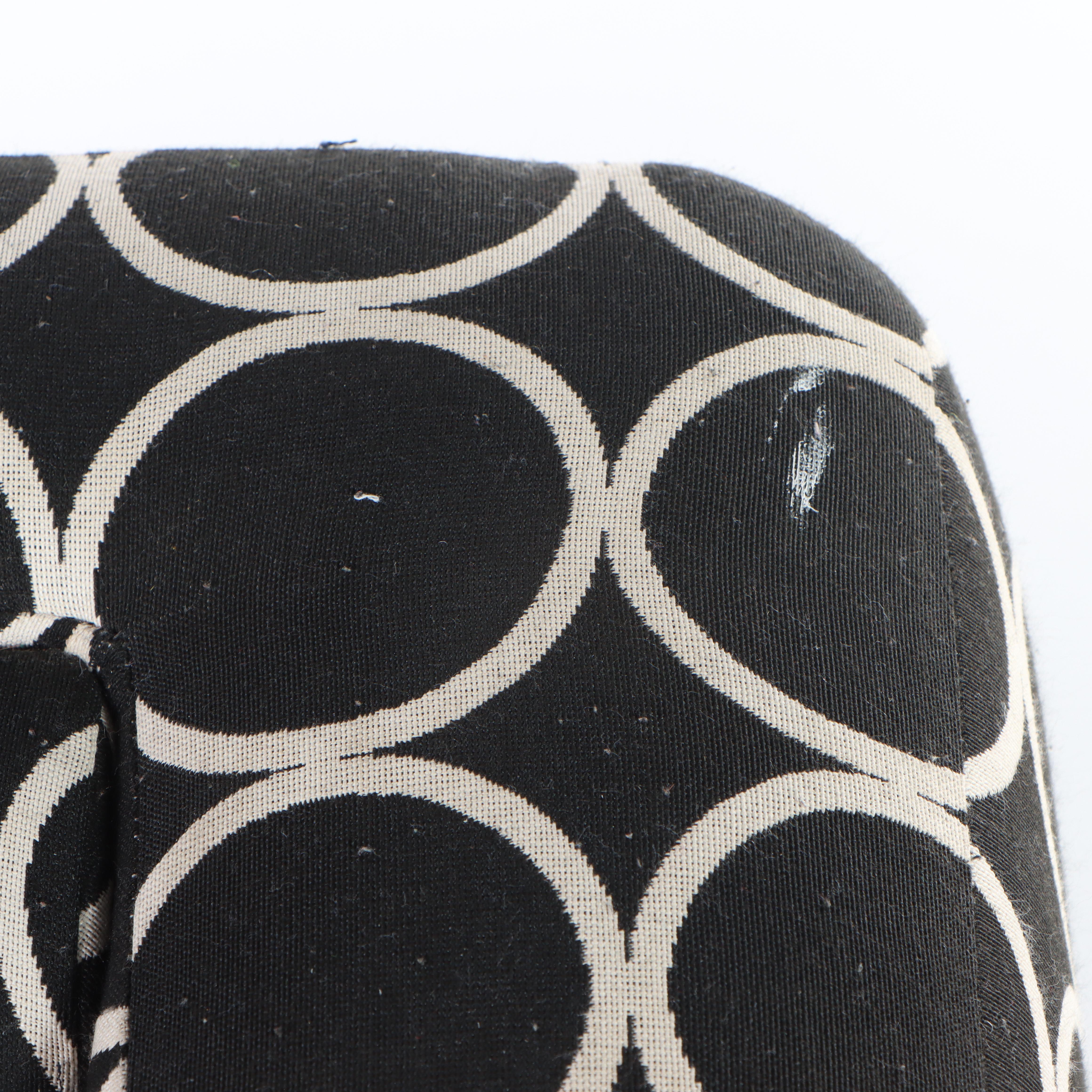 Pair of Carter Modernist Steel Pedestal Base Swivel Lounge Chairs, 1980s