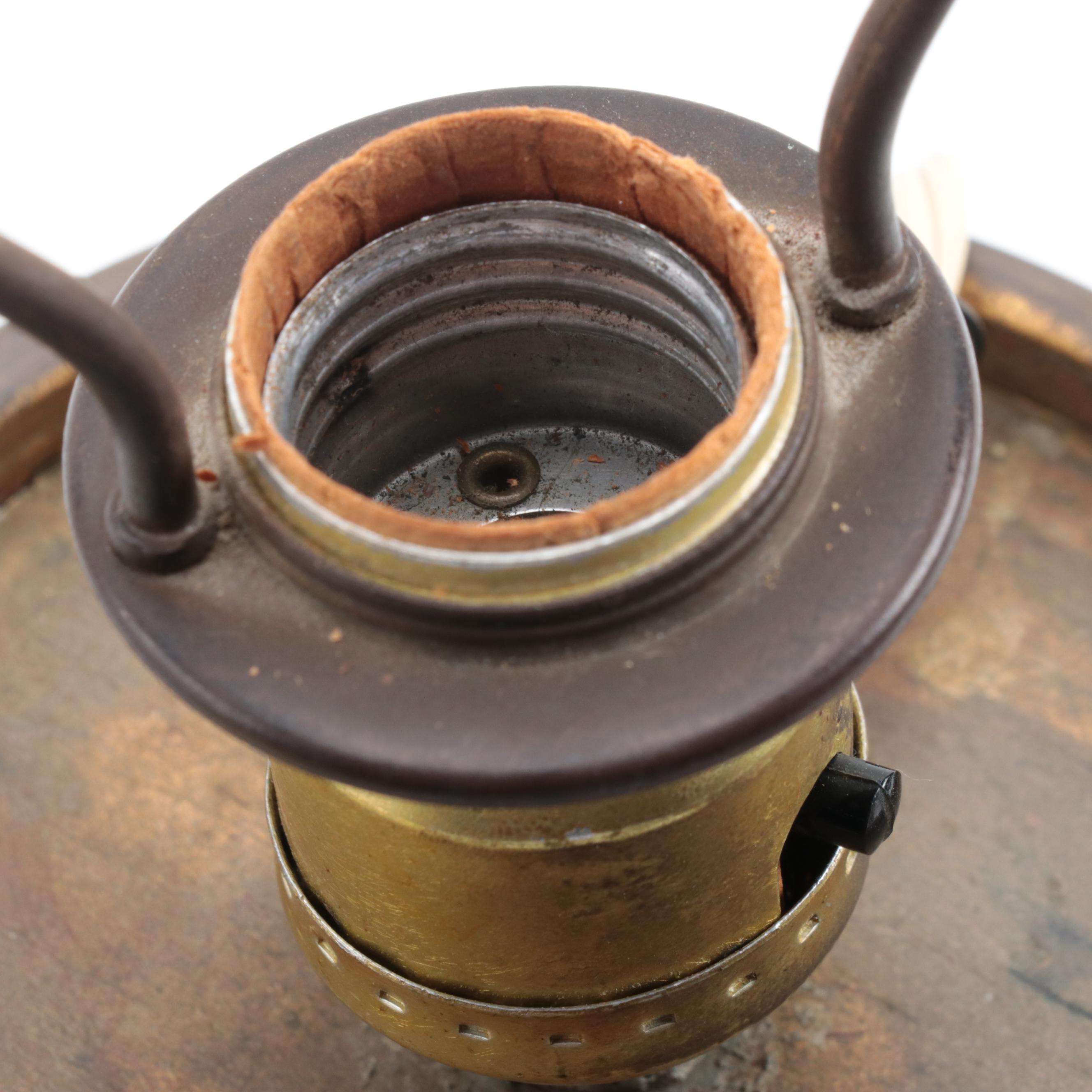 Japanese Bronze Champleve and Cloisonné Vase Table Lamp, Mid-20th Century