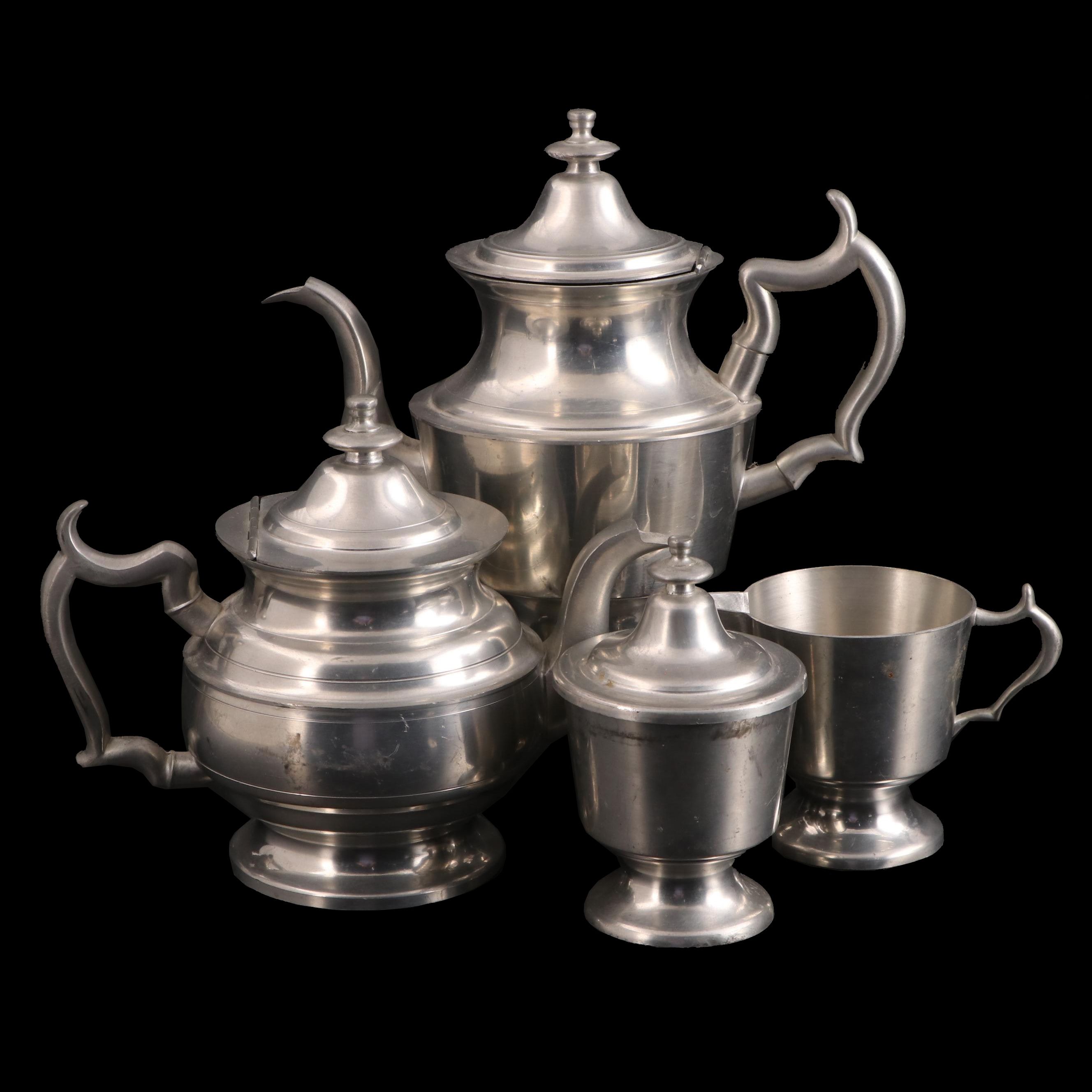 Woodbury Pewterers Henry Ford Museum Four-Piece Coffee and Tea Service