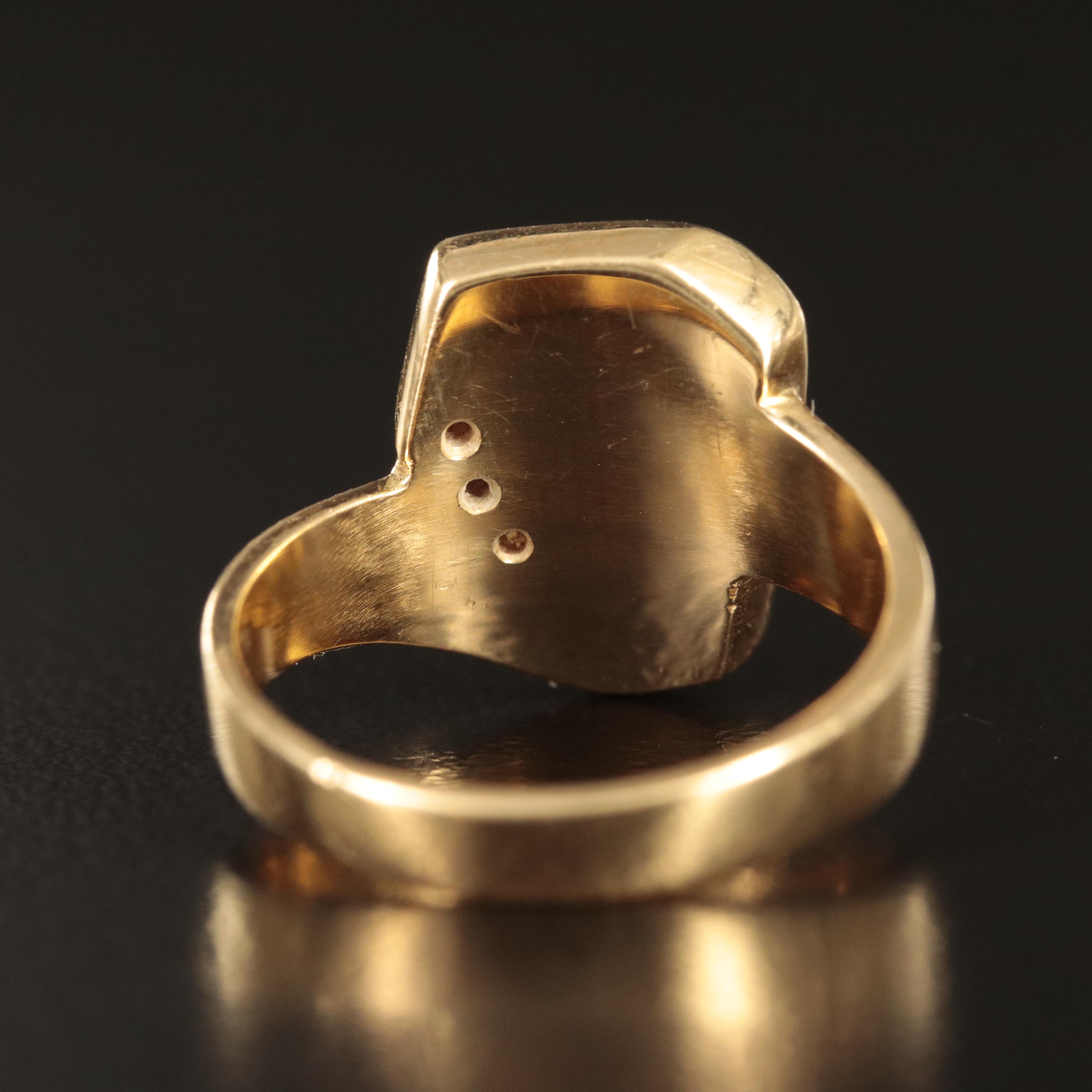 18K Opal Doublet and Diamond Ring