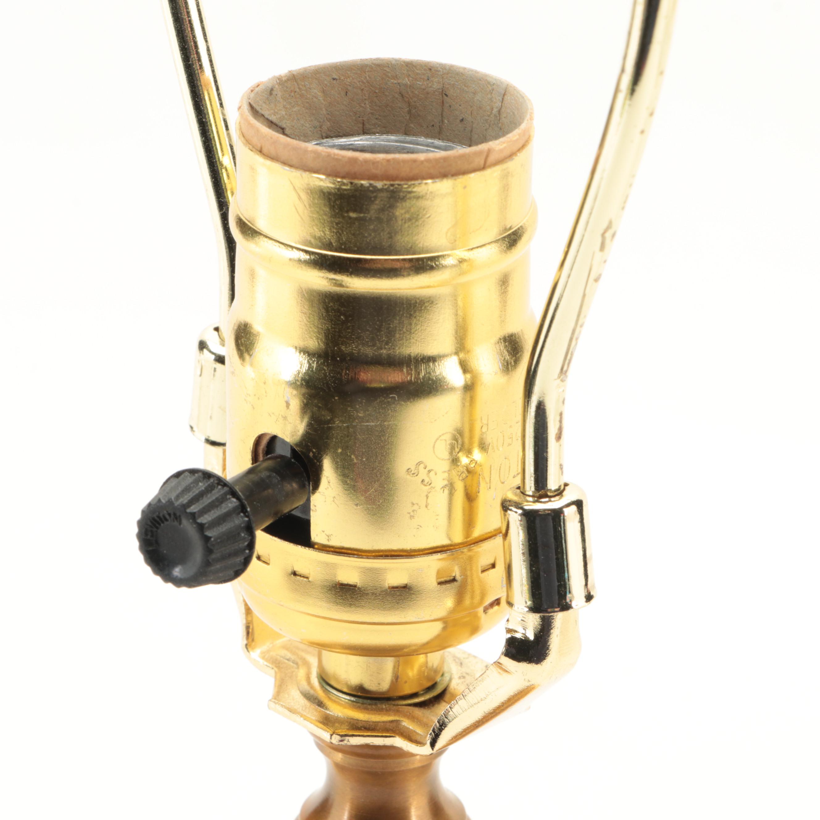 Chinese Cloisonné Butterfly Motif Vase Table Lamp, Mid to Late 20th Century