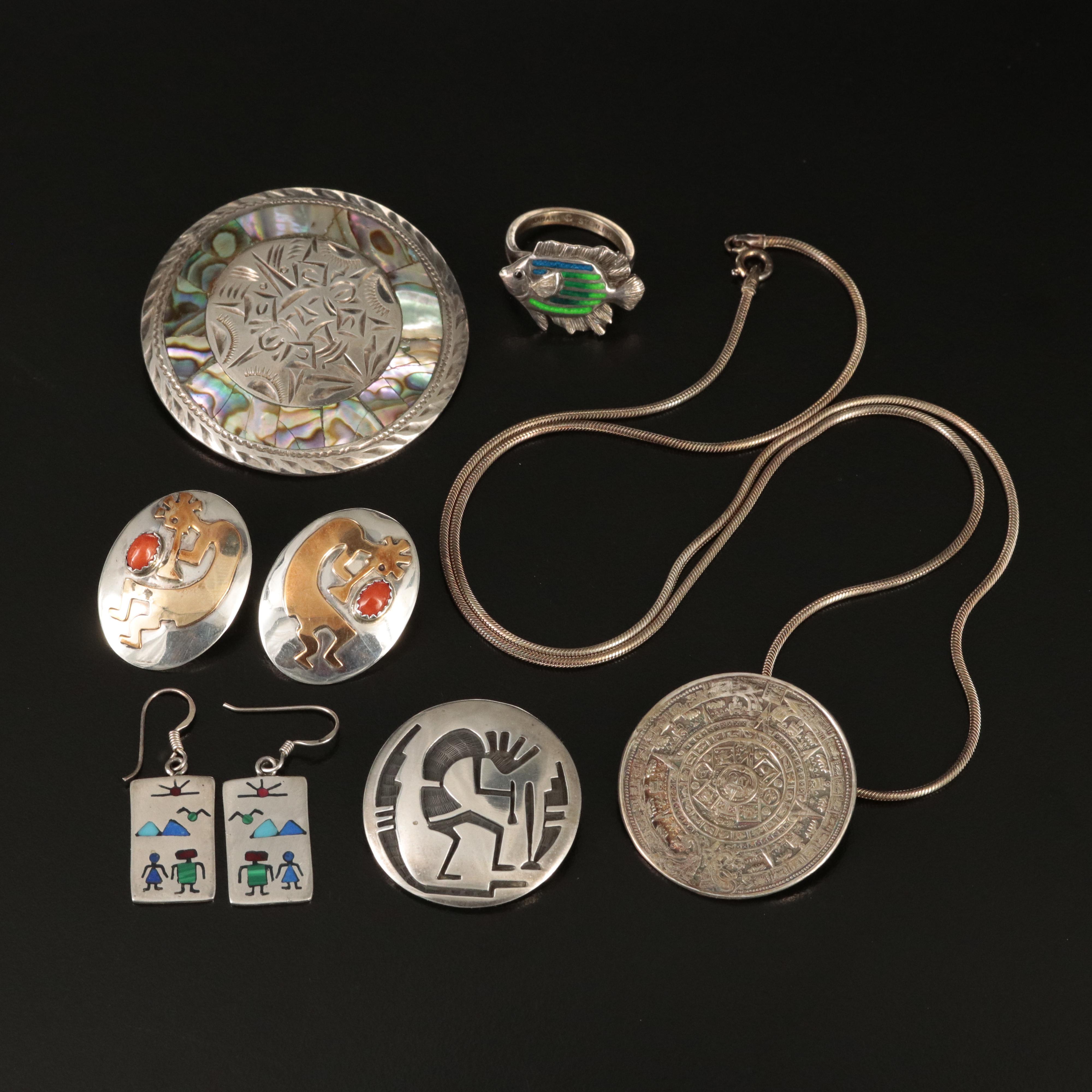 Kabana, Coral, Mexican and Kokopelli Featured in Sterling Jewelry