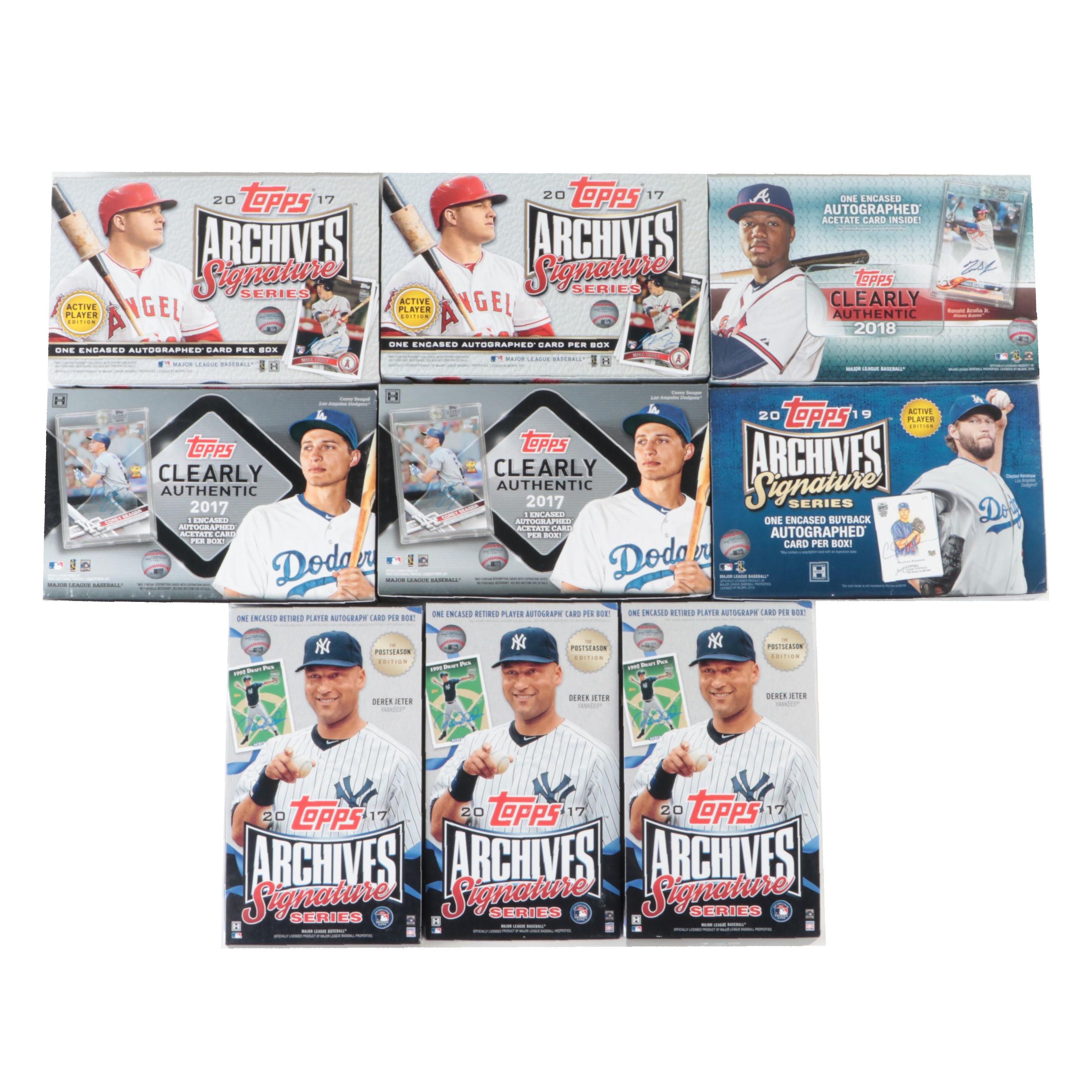Topps Archives and Other Topps Signed Baseball Cards with Pena and More, 2010s