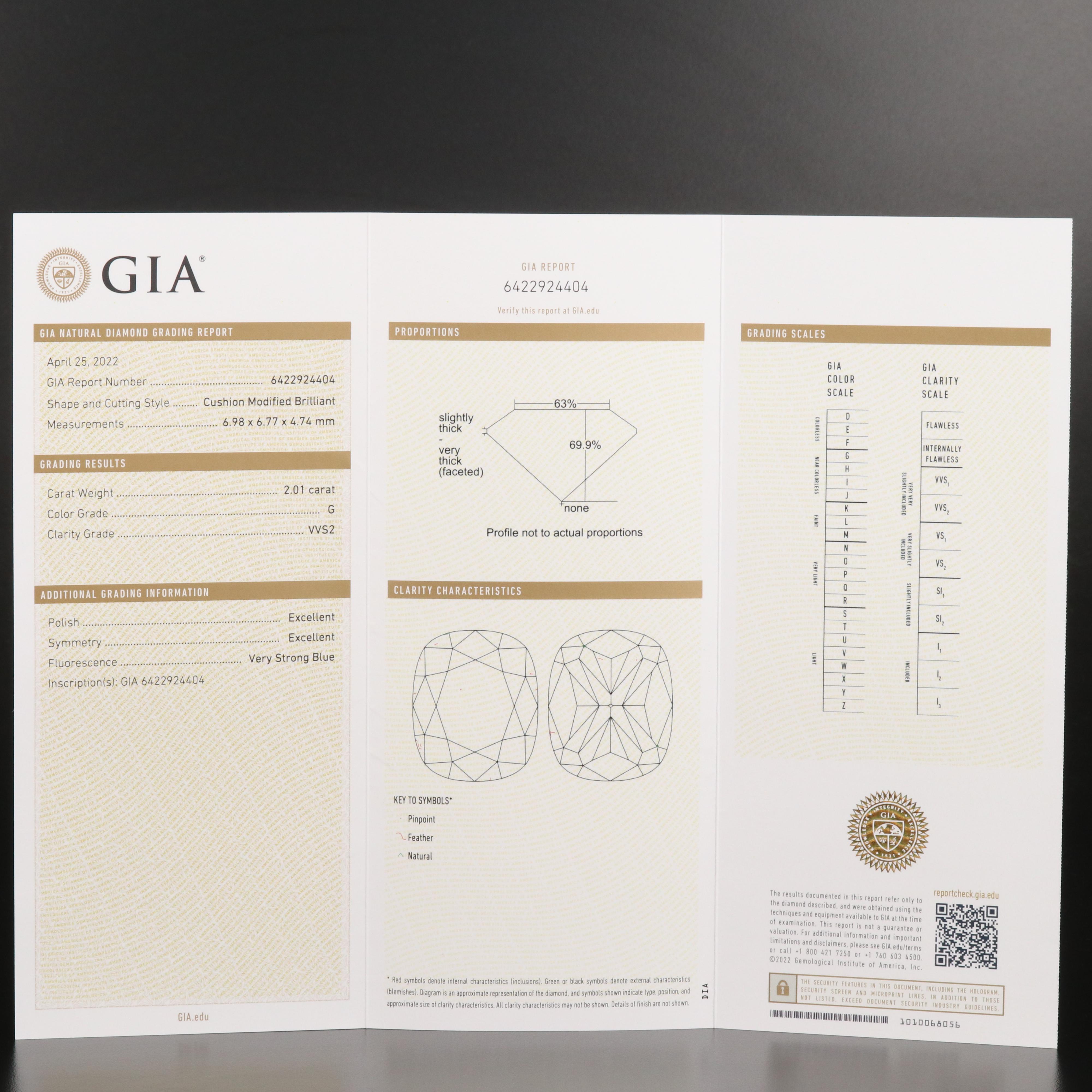 Loose 2.01 CT Diamond with GIA Report