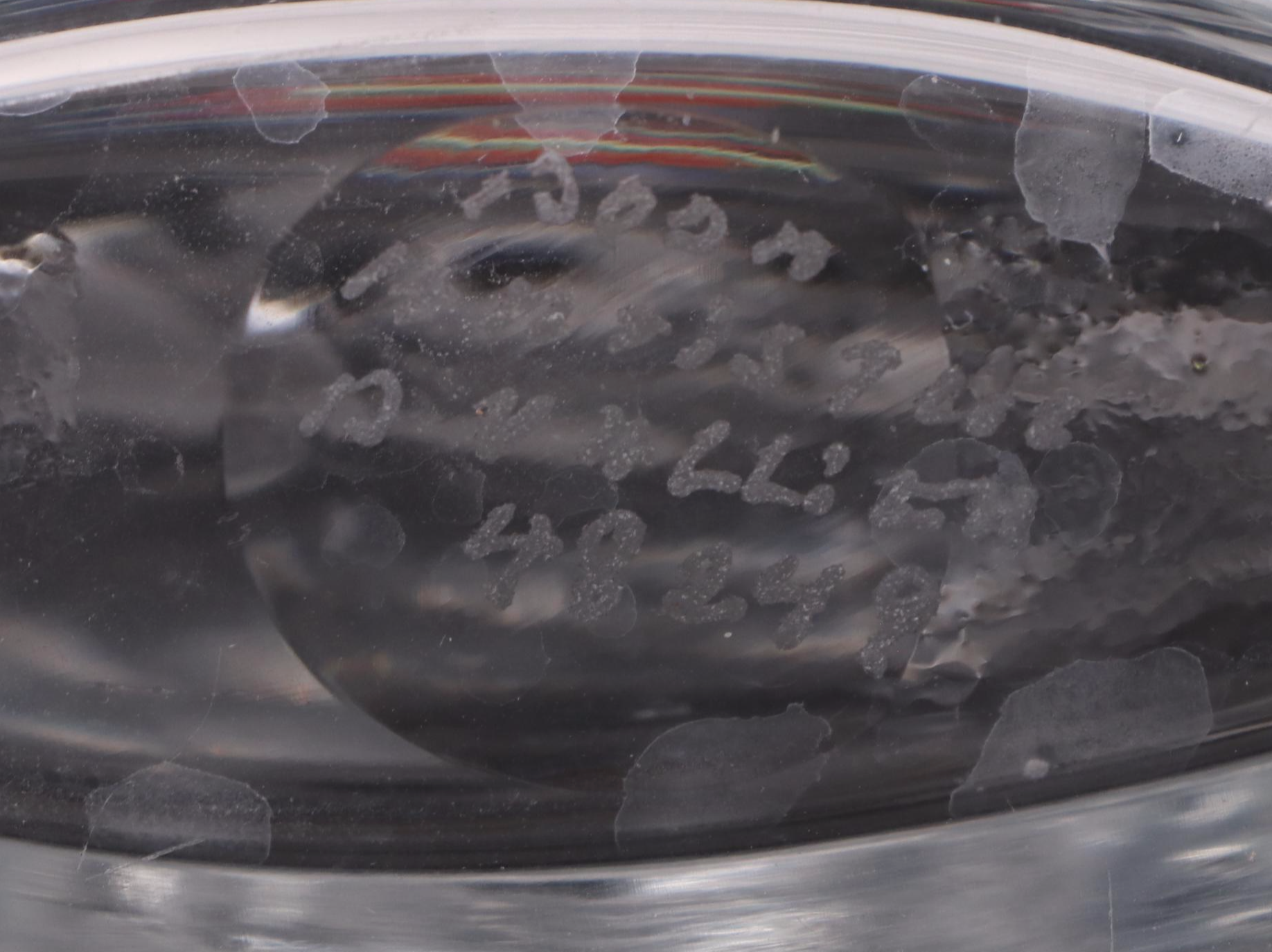 Bieder Cut Crystal Candleholders with Signed Kosta Boda Glass Bottle