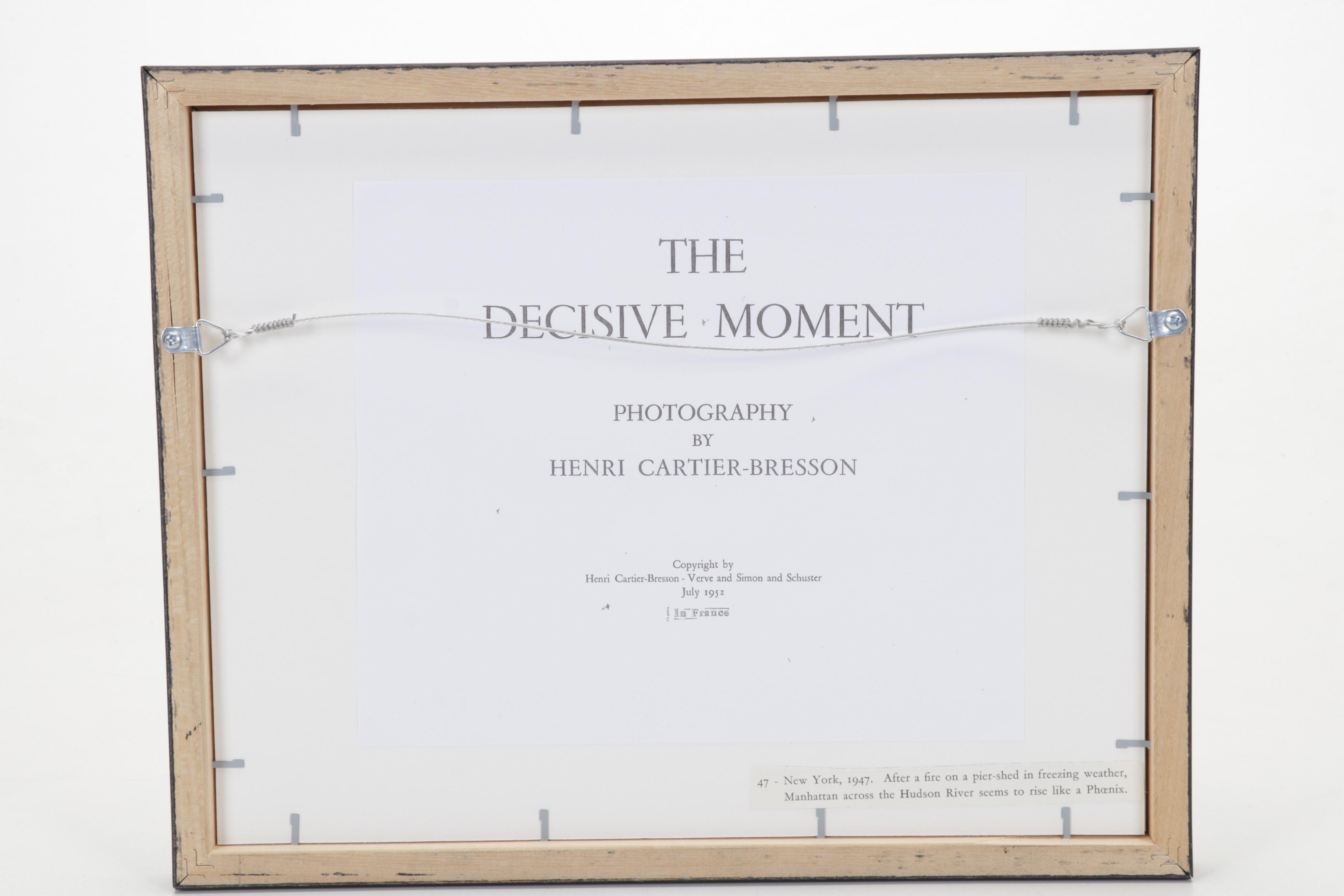 Henri Cartier-Bresson Rotogravure "New York, 1947" From "The Decisive Moment"