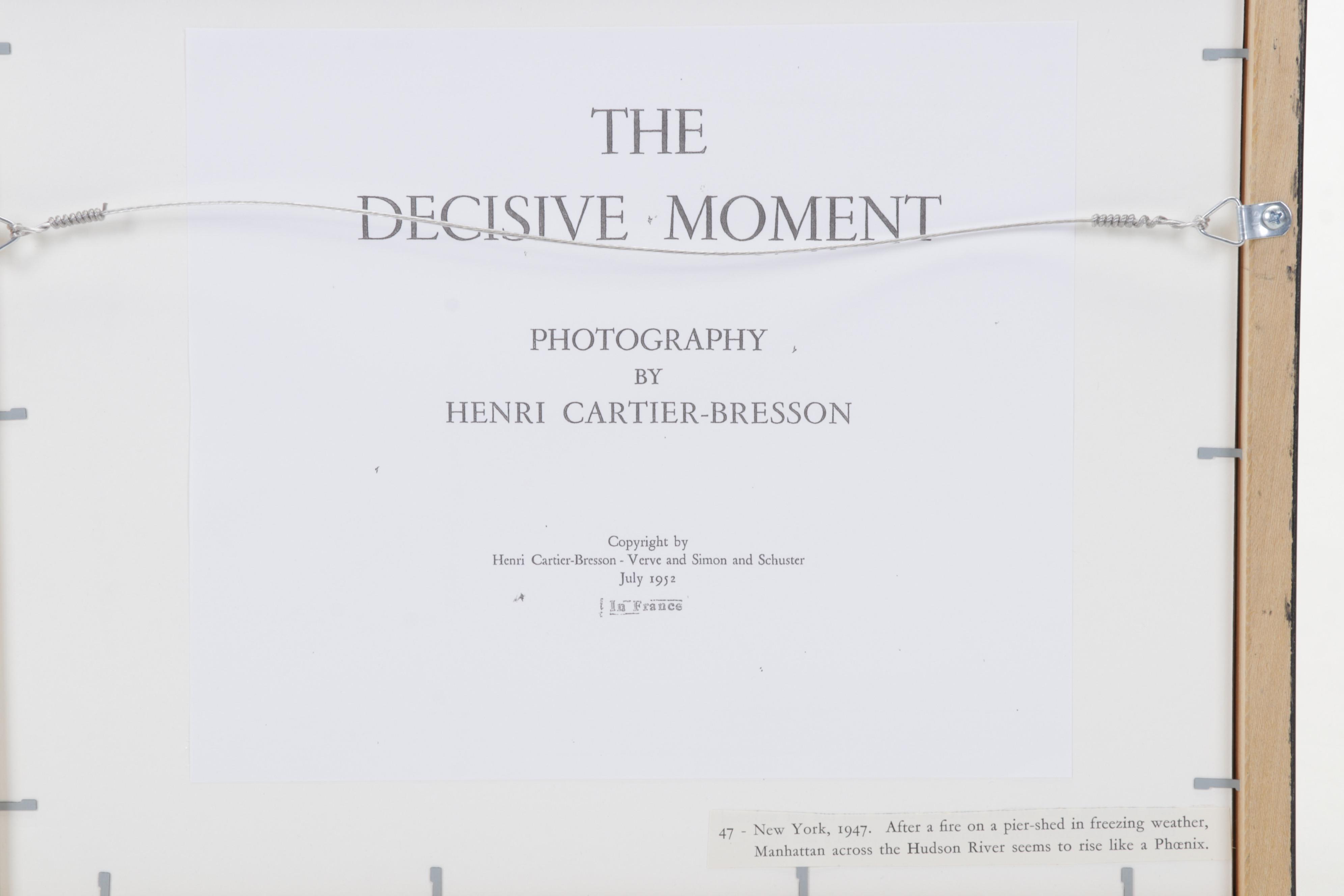 Henri Cartier-Bresson Rotogravure "New York, 1947" From "The Decisive Moment"