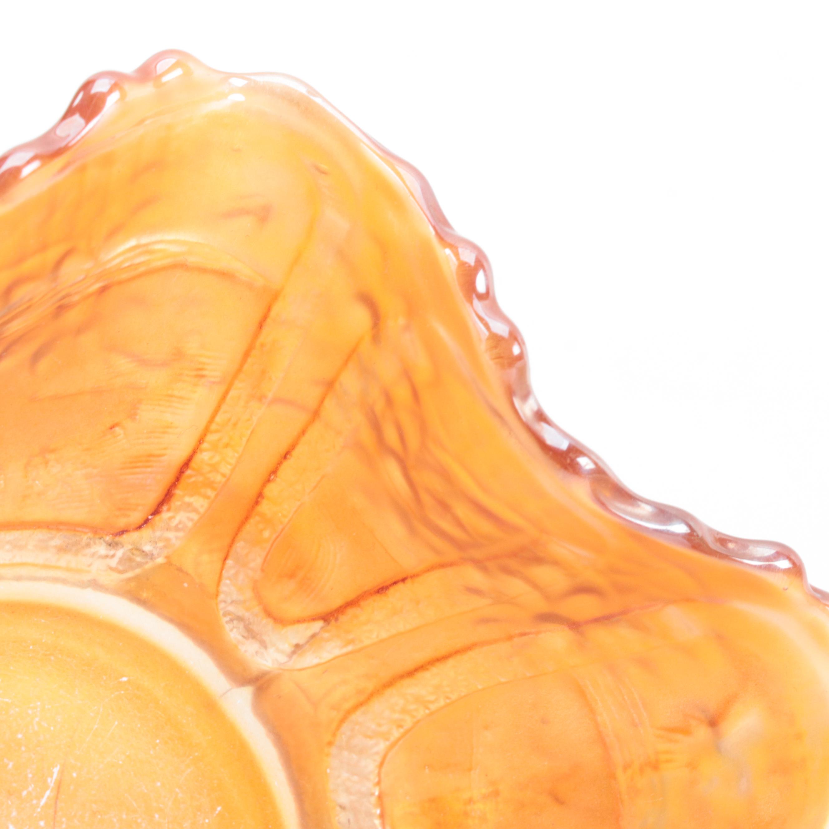 Chinese Porcelain Cabbage Bowl with French Porcelain and Carnival Glass Décor