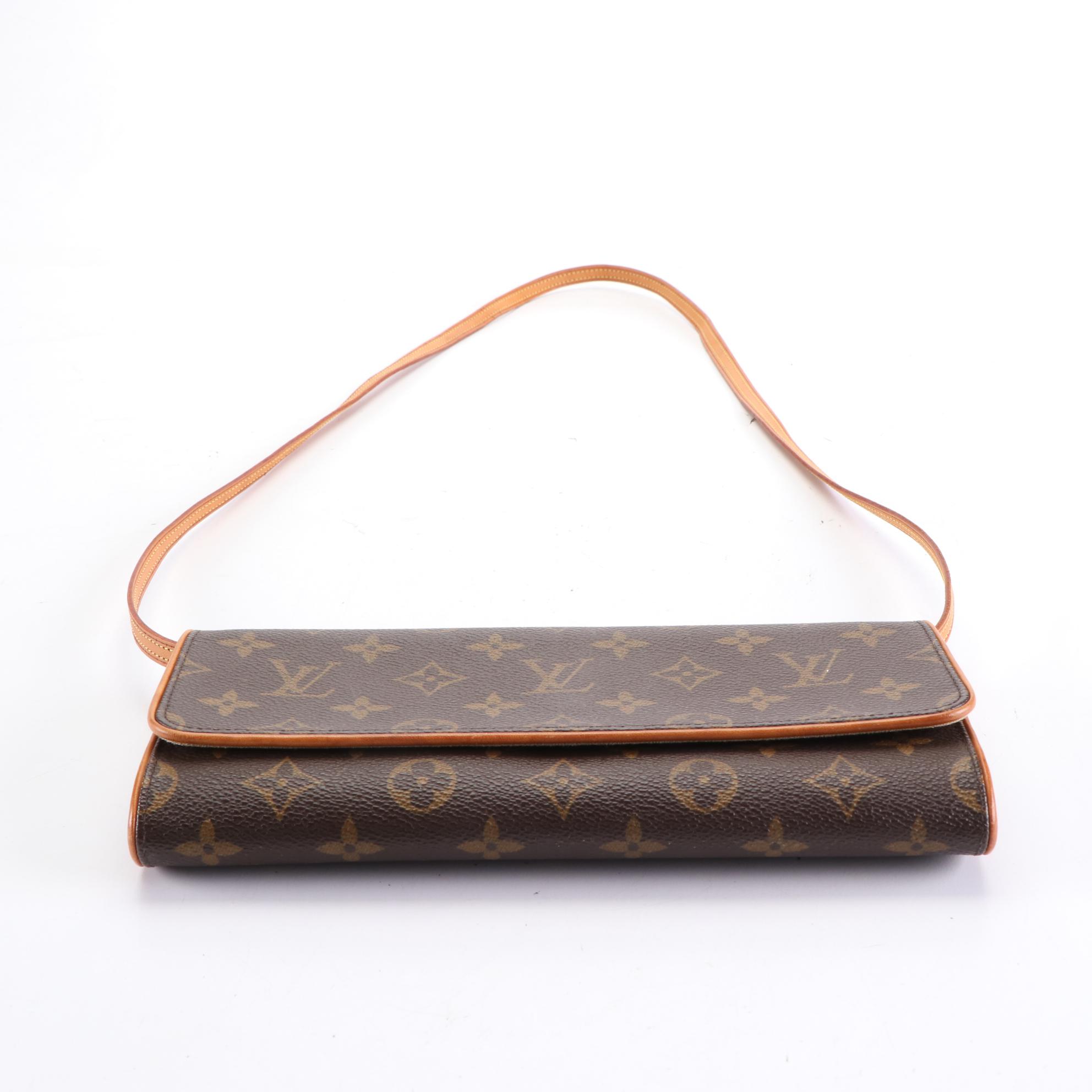 Louis Vuitton Pochette Twin GM in Monogram Canvas and Vachetta Leather
