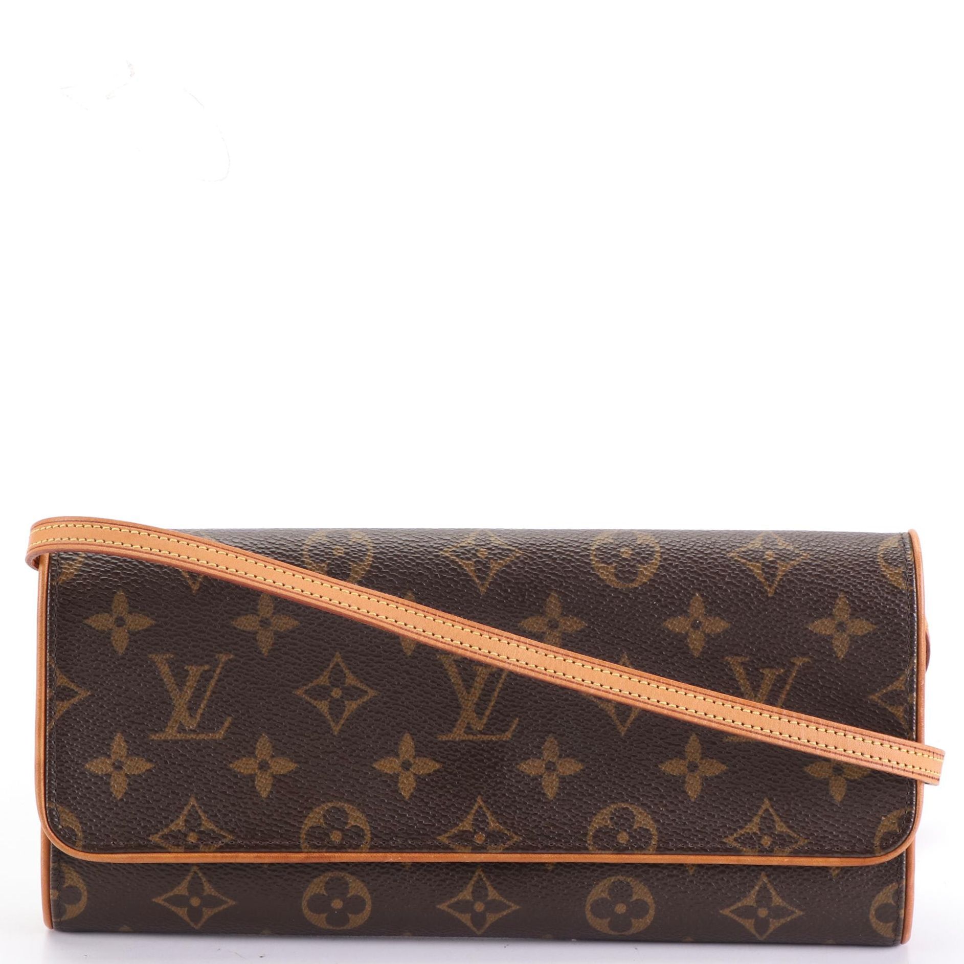Louis Vuitton Pochette Twin GM in Monogram Canvas and Vachetta Leather