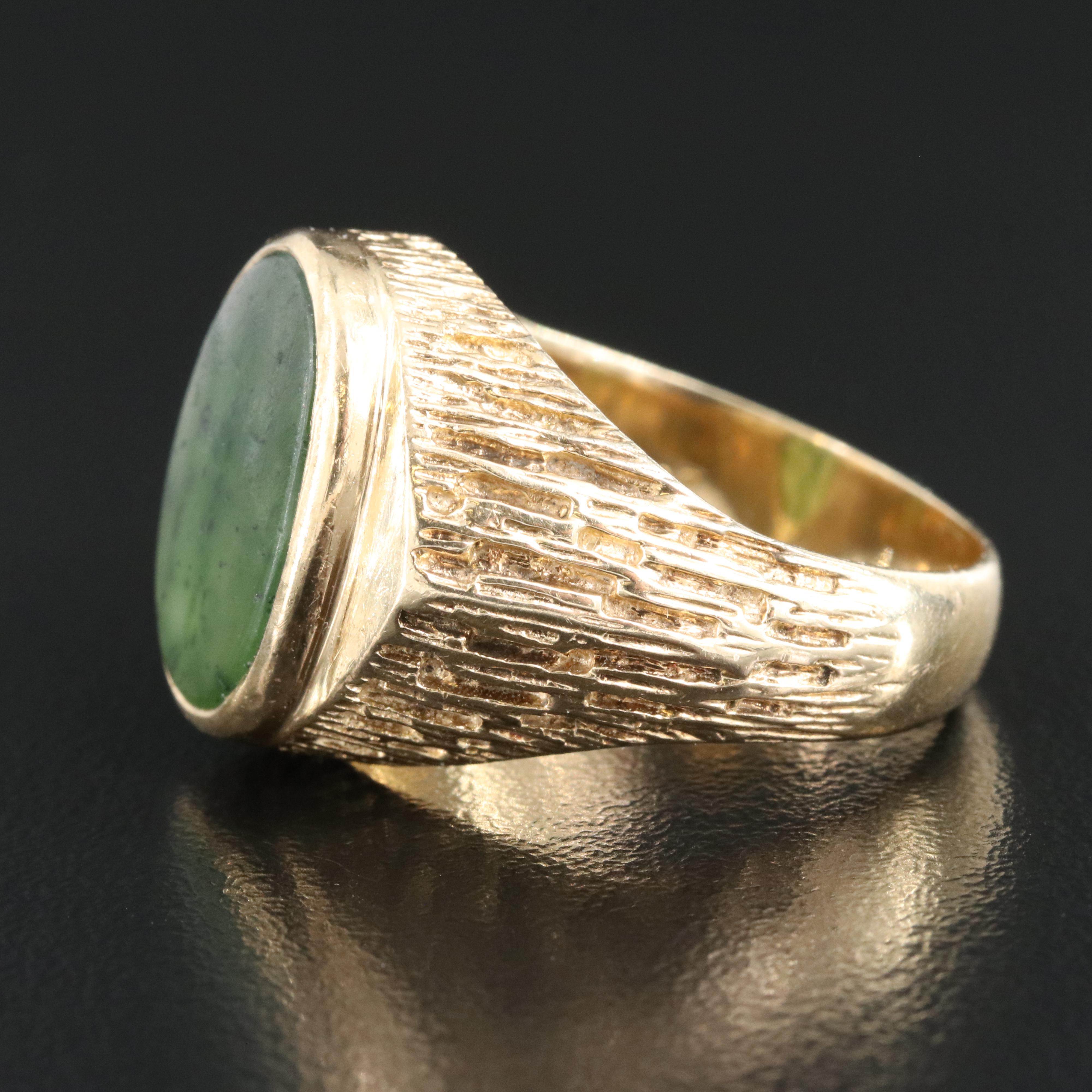 14K Nephrite Ring