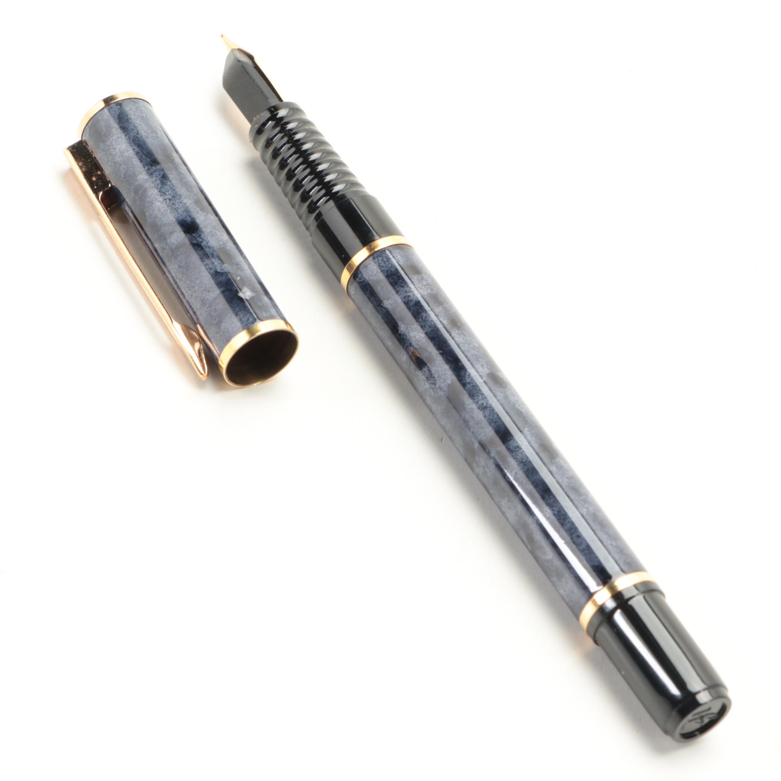 Waterman Laureat Blue Marbled Resin Fountain Pen