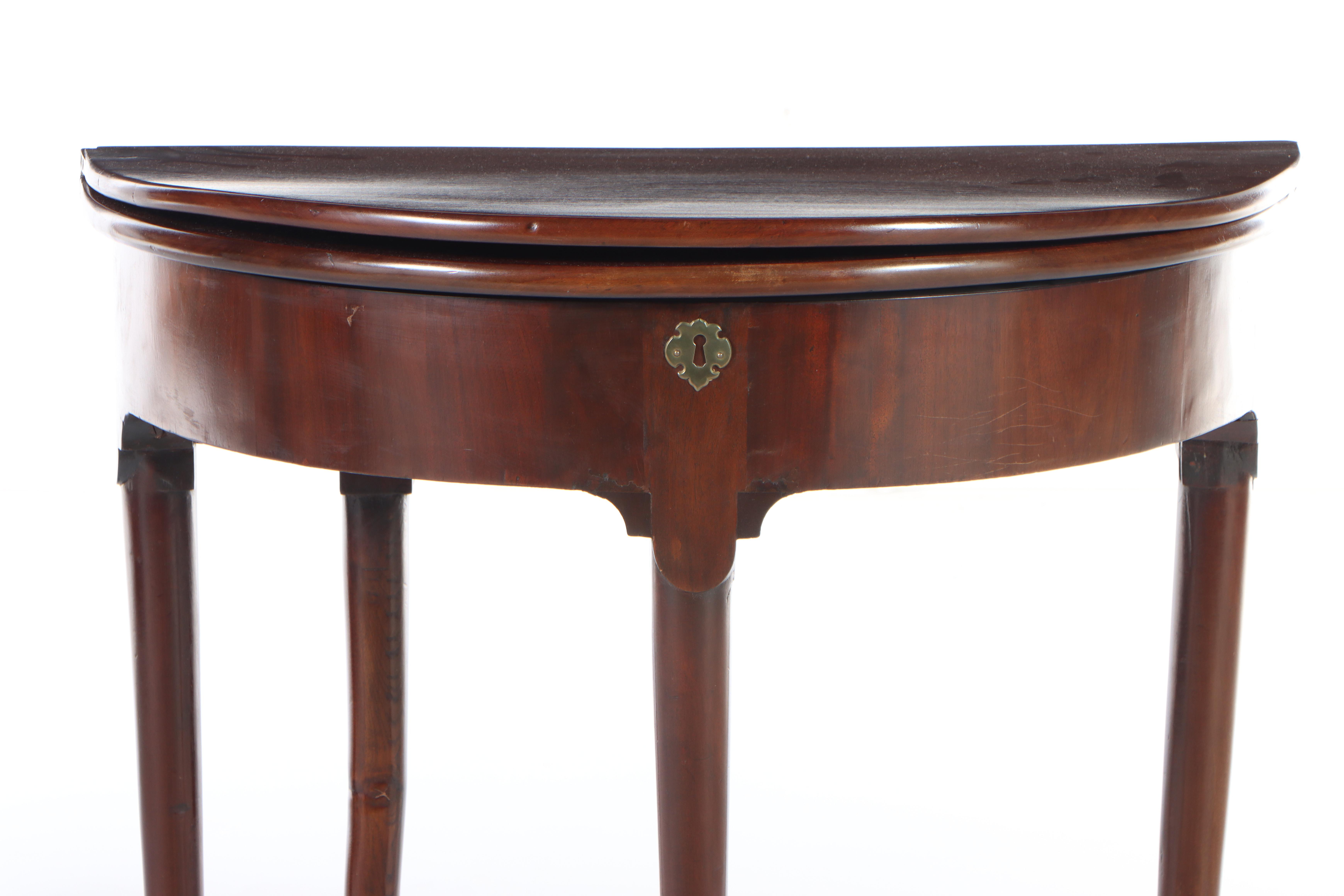 George II Mahogany Gate-Leg Games Table, Mid-18th Century
