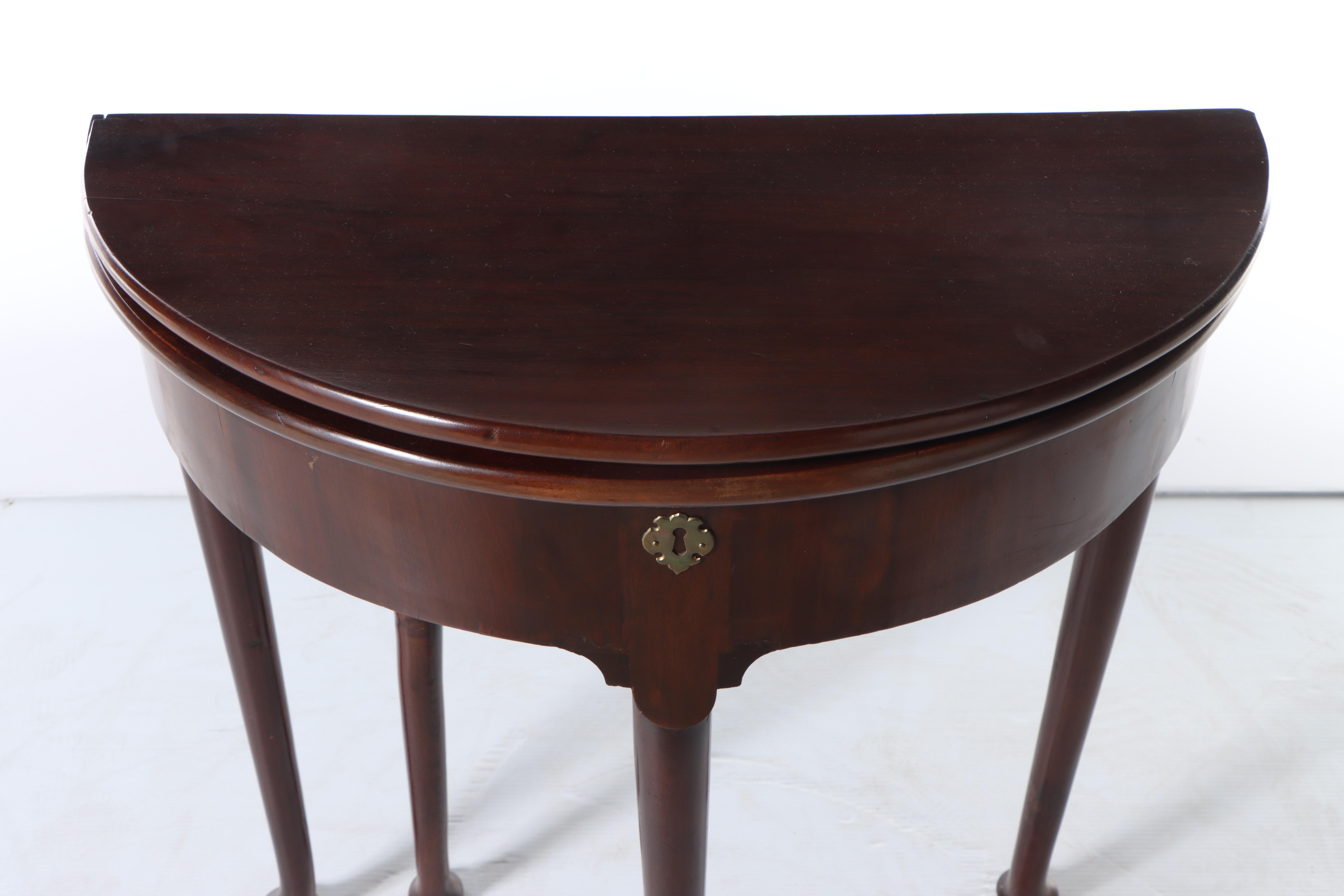 George II Mahogany Gate-Leg Games Table, Mid-18th Century