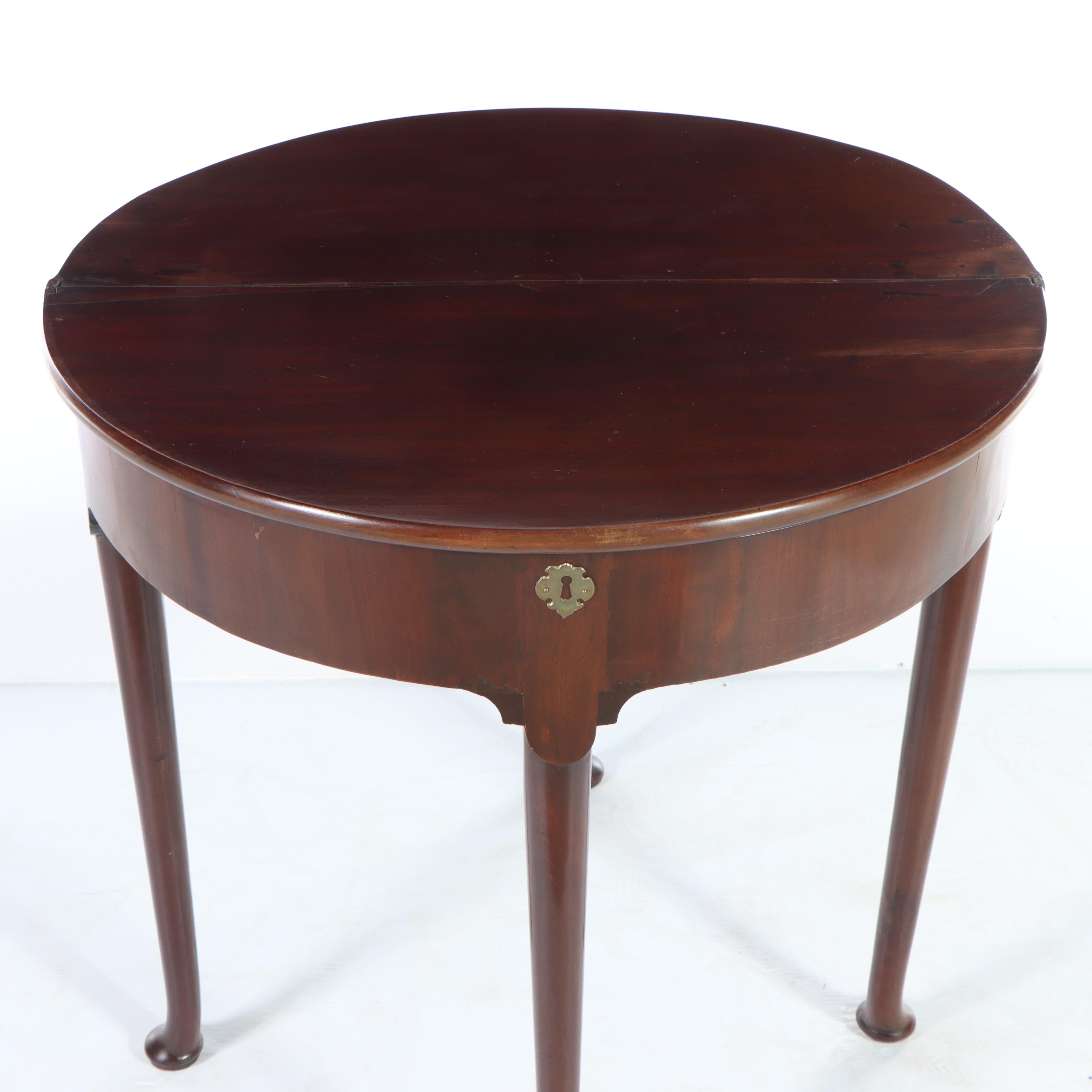 George II Mahogany Gate-Leg Games Table, Mid-18th Century