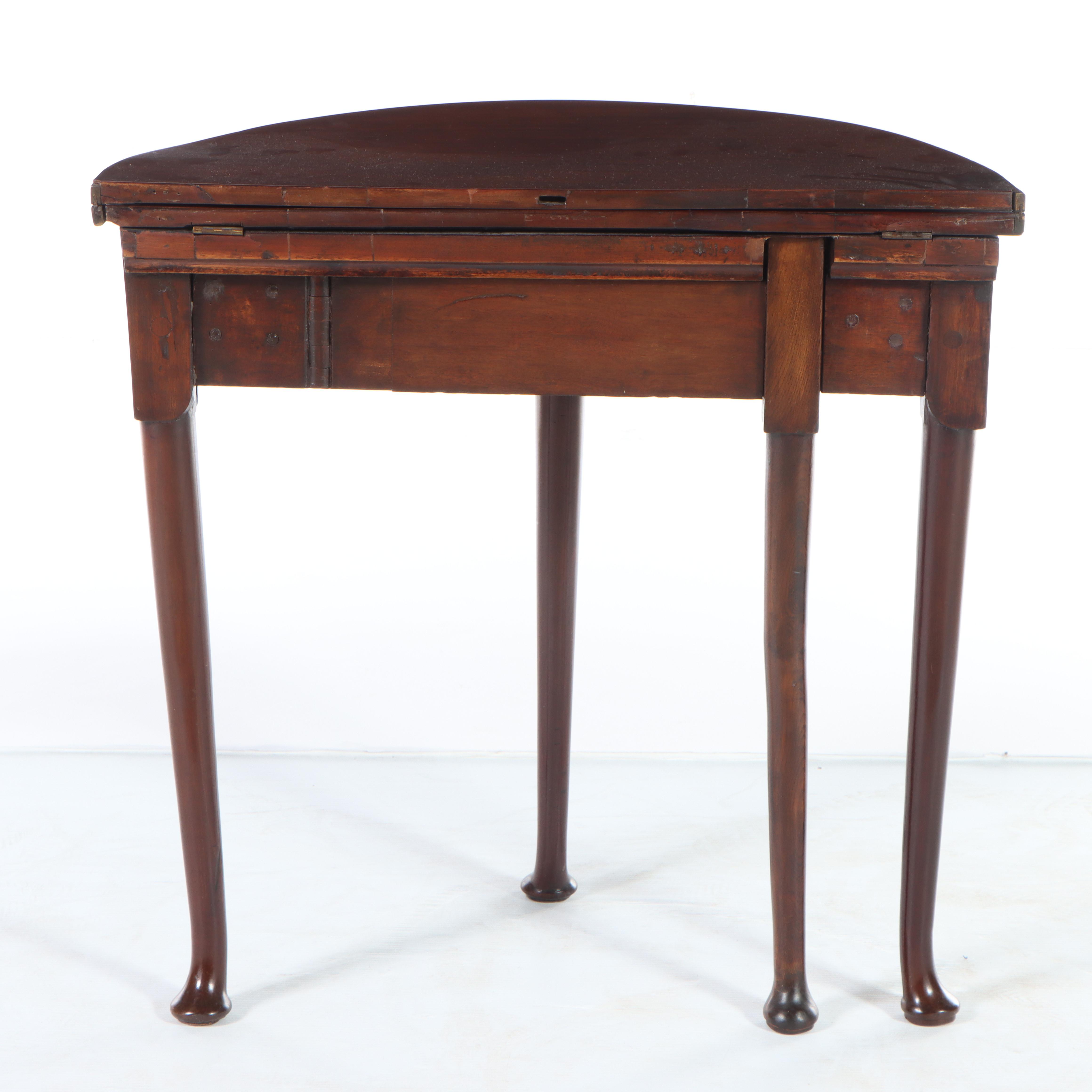 George II Mahogany Gate-Leg Games Table, Mid-18th Century