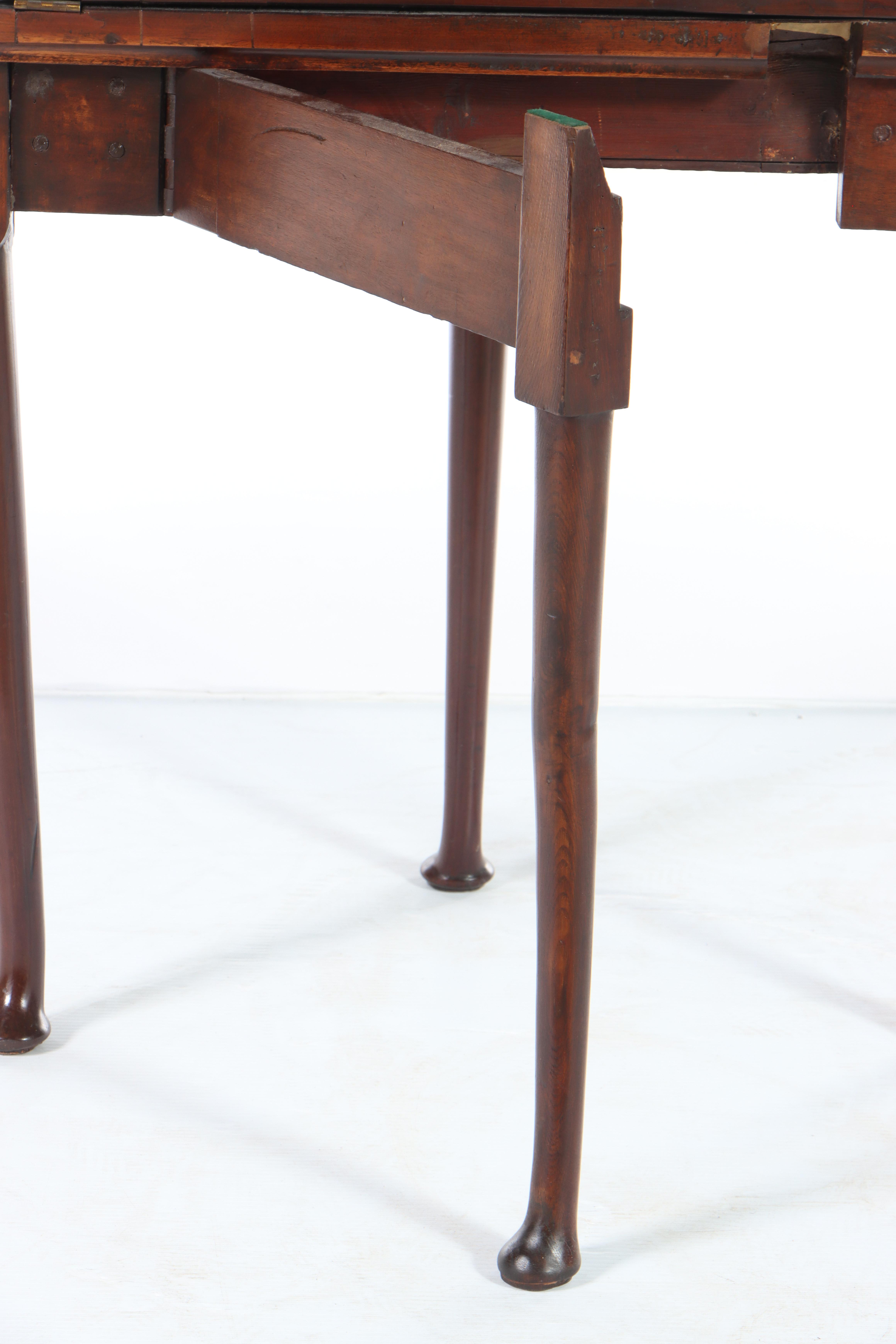George II Mahogany Gate-Leg Games Table, Mid-18th Century