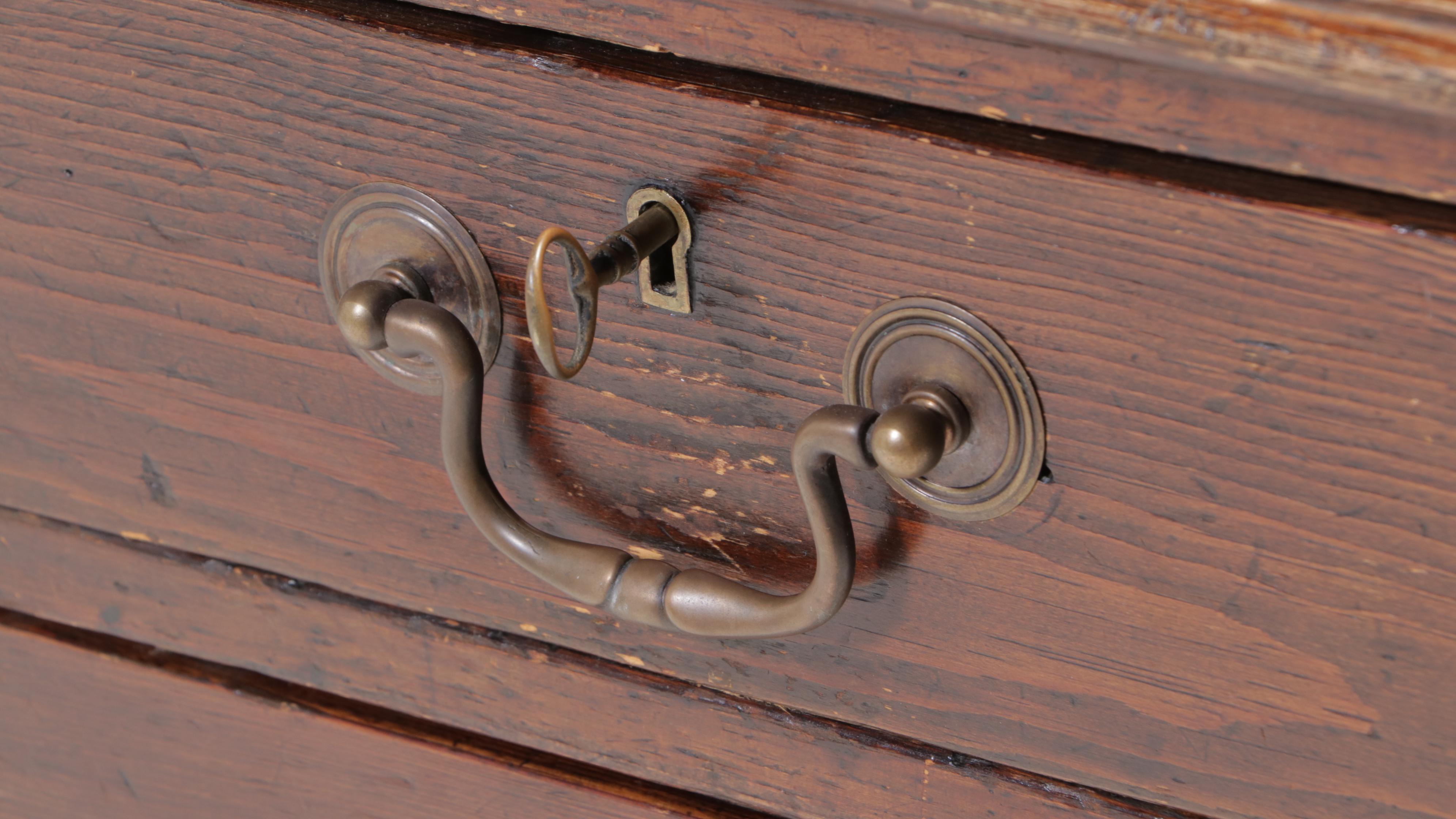 Victorian Pine and Oak Writing Desk Plus Mahogany and Leather Side Chair