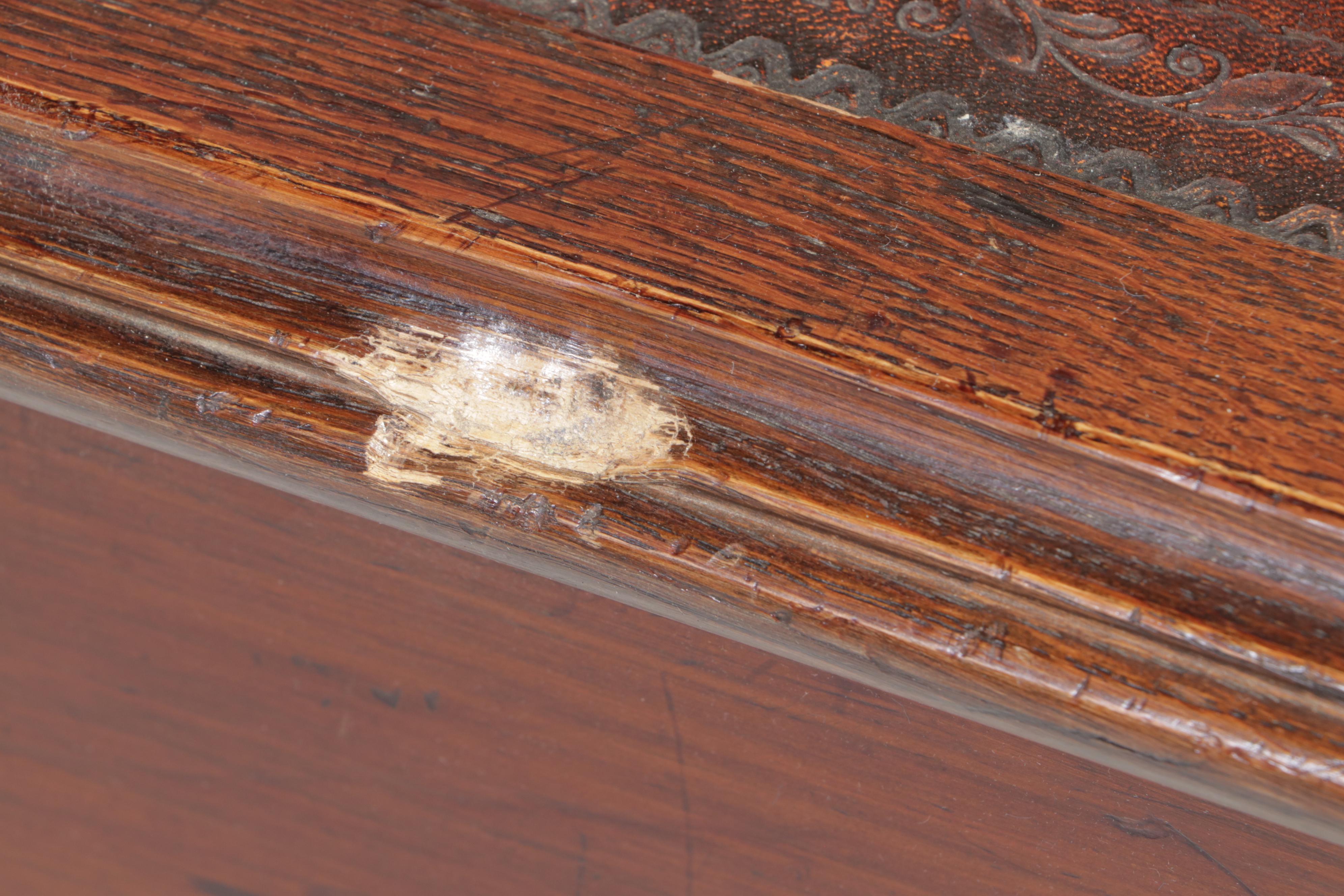 Victorian Pine and Oak Writing Desk Plus Mahogany and Leather Side Chair