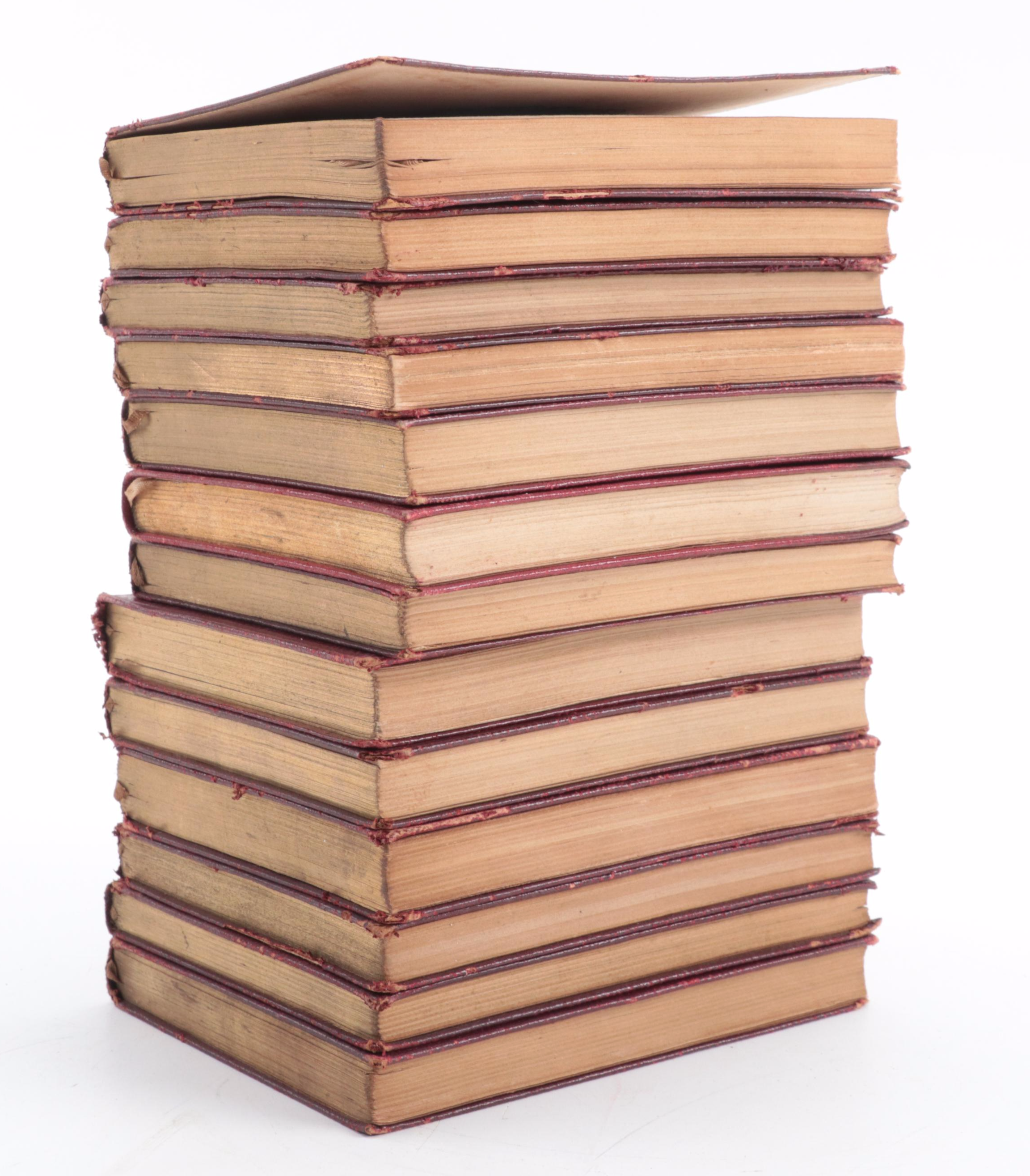 Leather Bound "The Temple Shakespeare" Partial Set, Early 20th Century