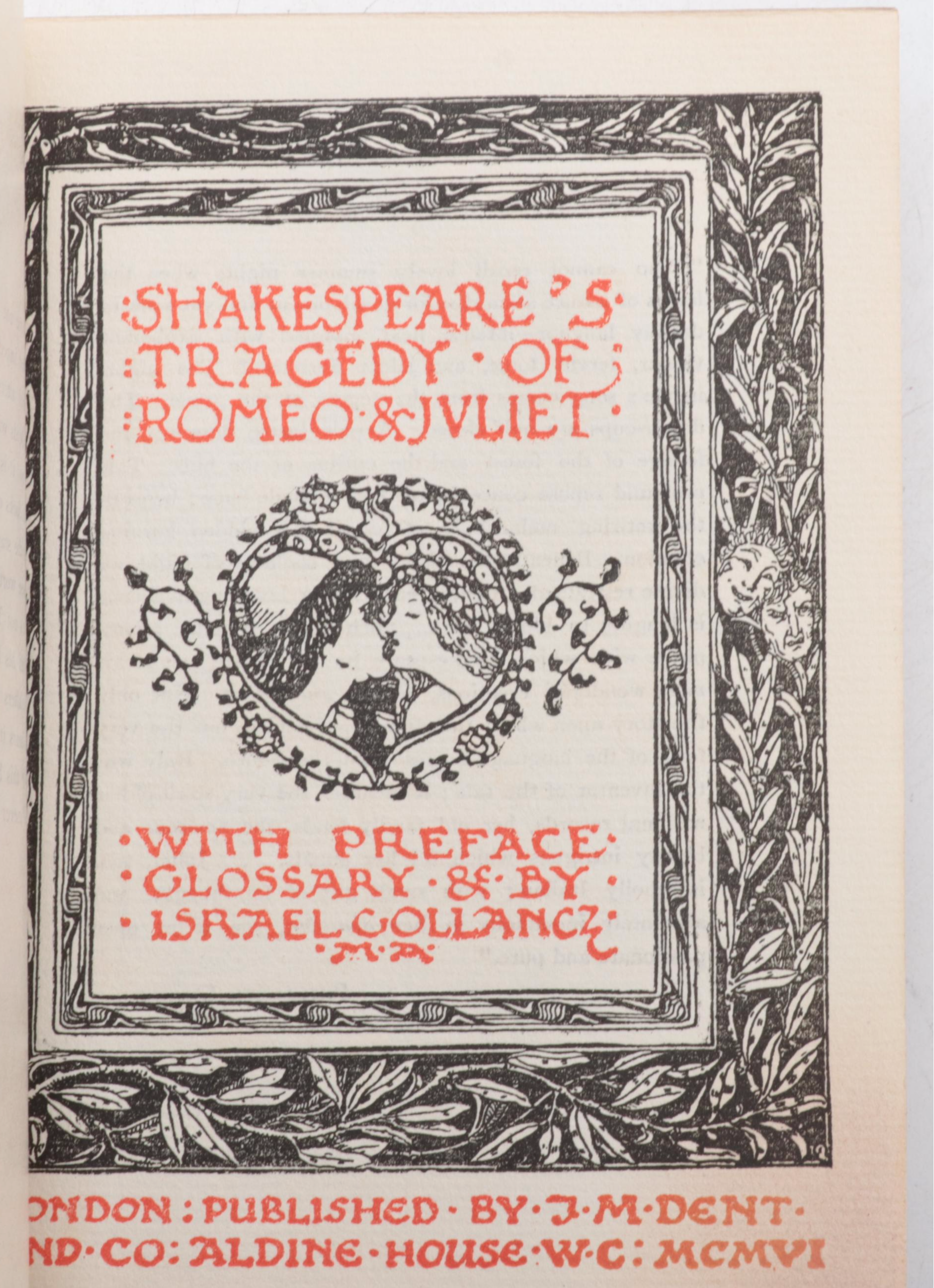 Leather Bound "The Temple Shakespeare" Partial Set, Early 20th Century