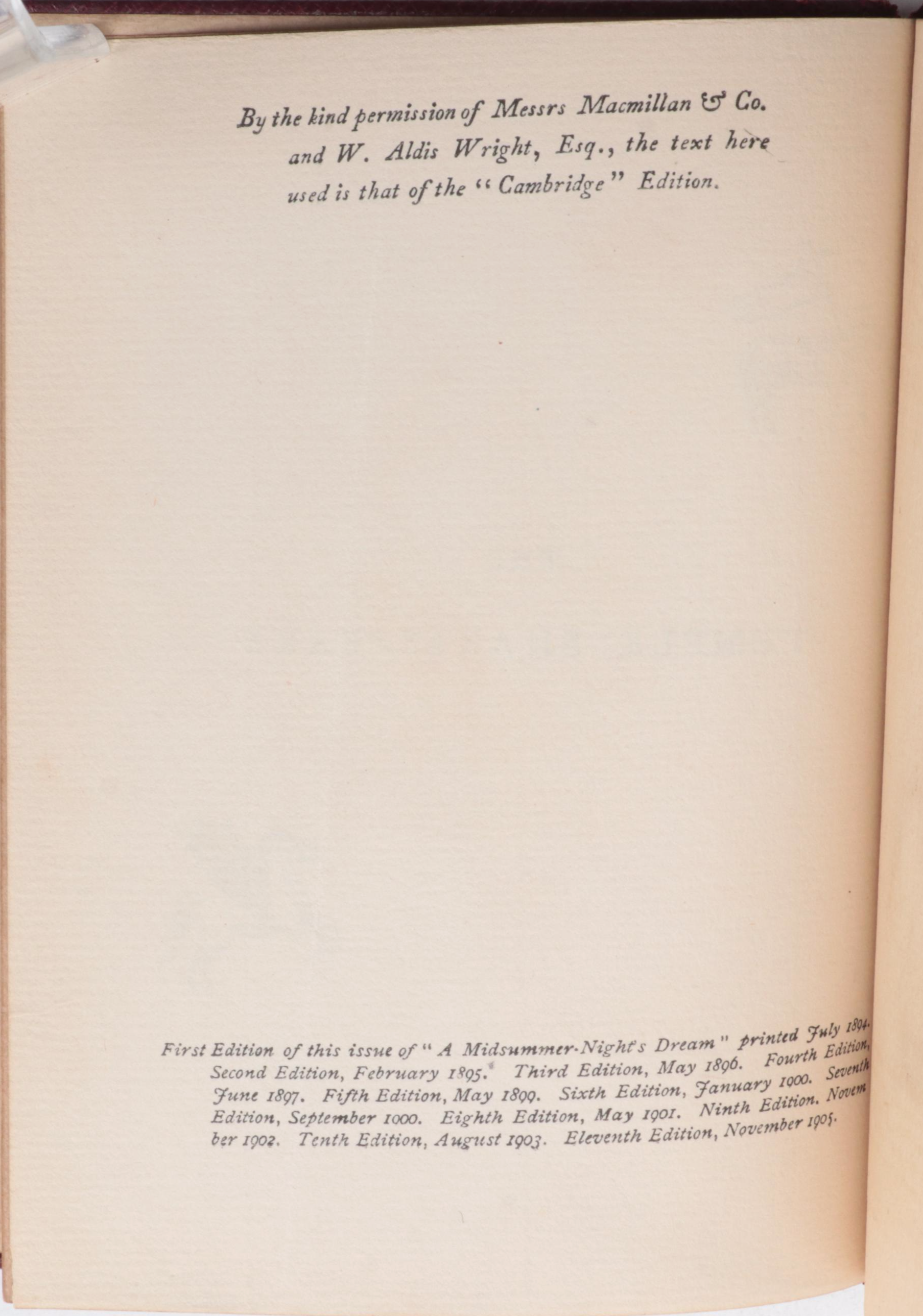 Leather Bound "The Temple Shakespeare" Partial Set, Early 20th Century