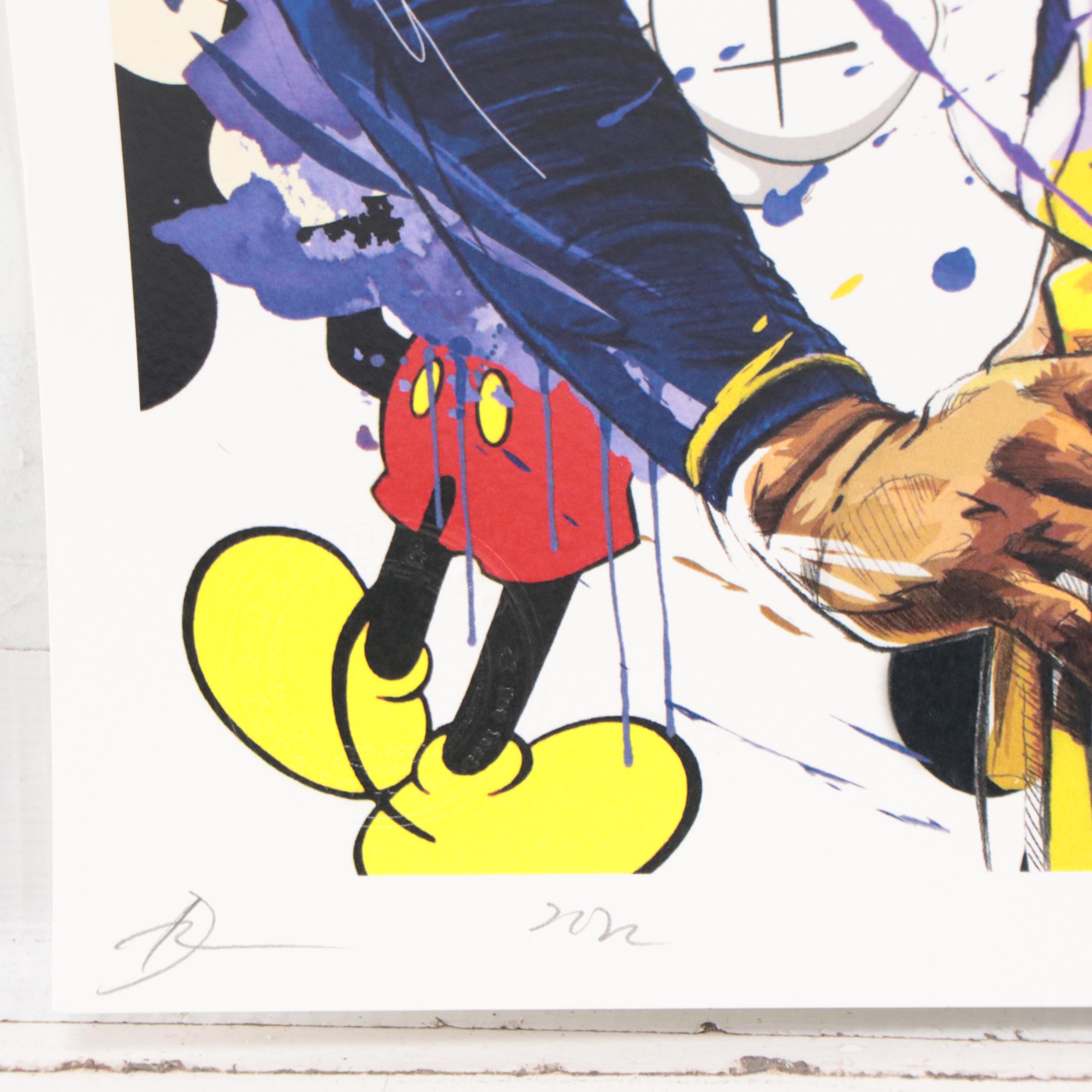 Death NYC Pop Art Graphic Print of Mickey Mouse and Kobe Bryant, 2022