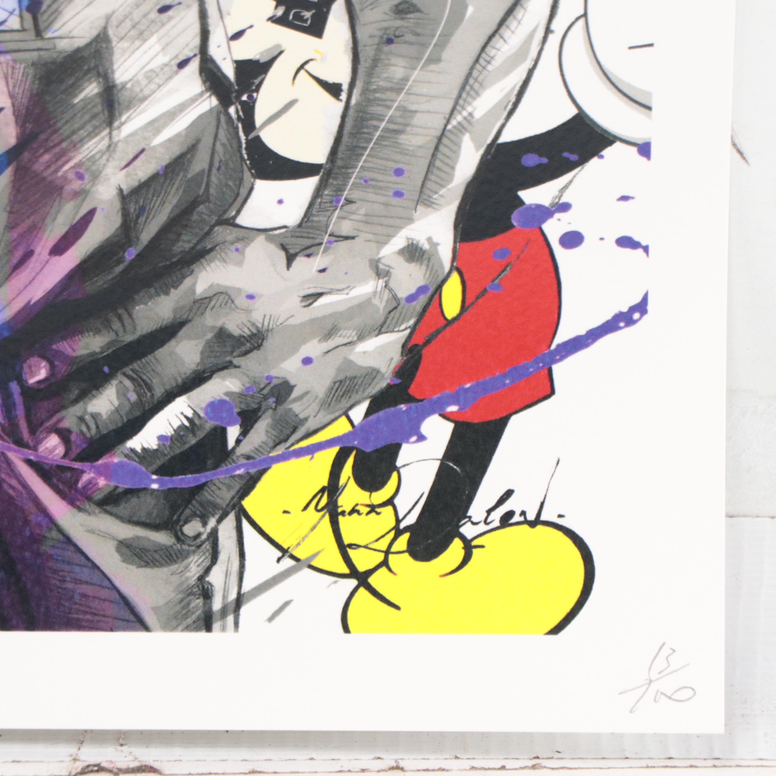 Death NYC Pop Art Graphic Print of Mickey Mouse and Kobe Bryant, 2022