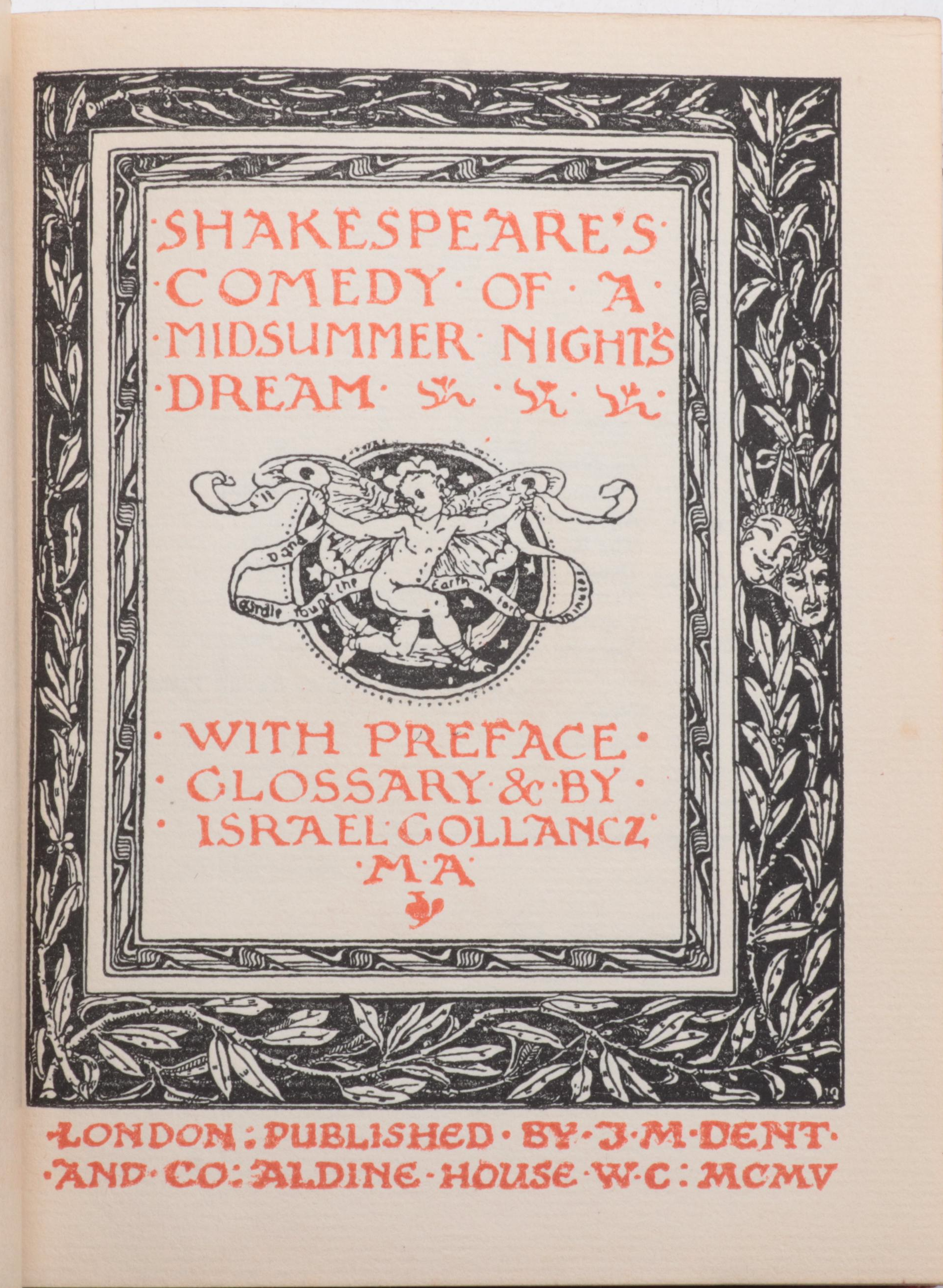 Leather Bound "The Temple Shakespeare" Partial Set, Early 20th Century