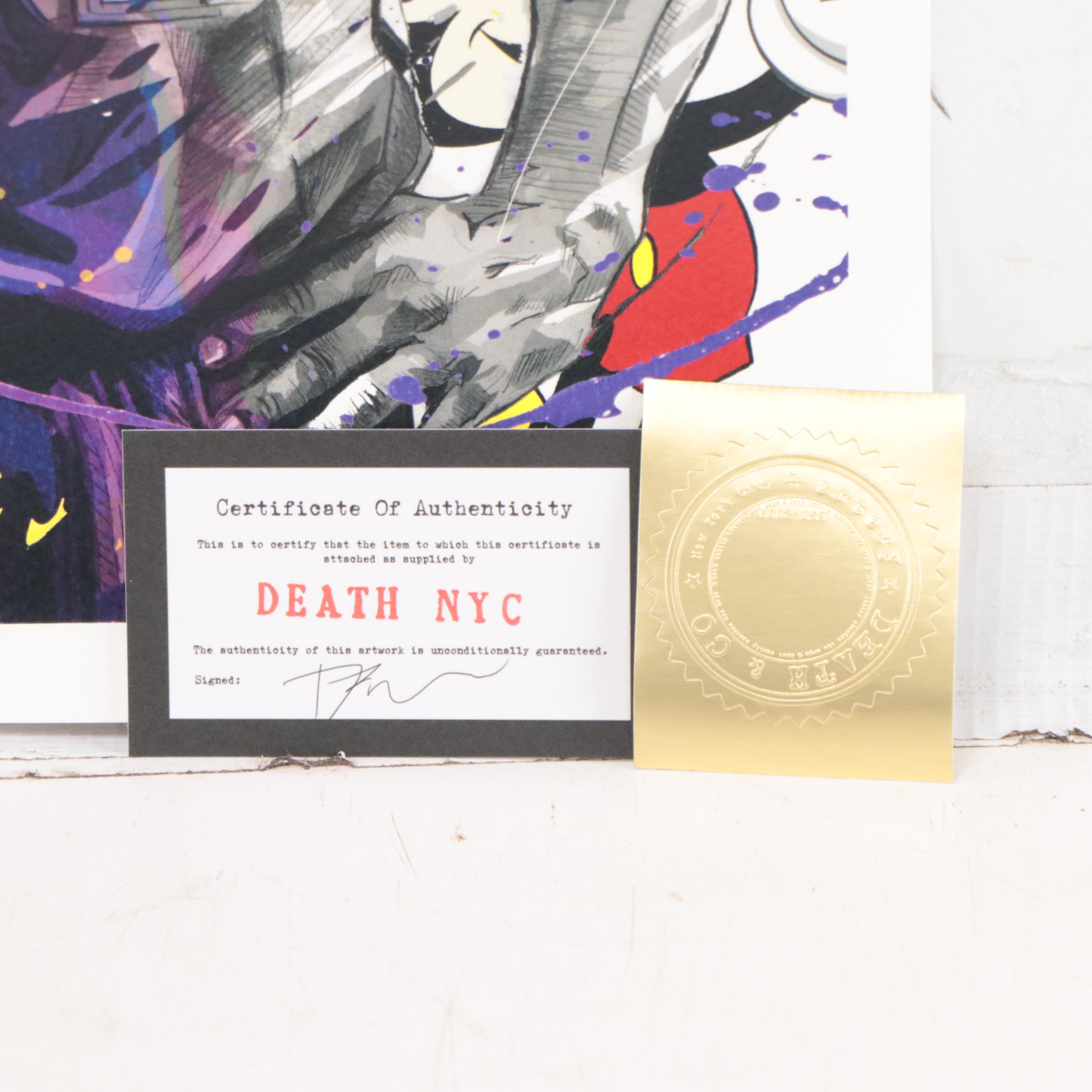 Death NYC Pop Art Graphic Print of Mickey Mouse and Kobe Bryant, 2022