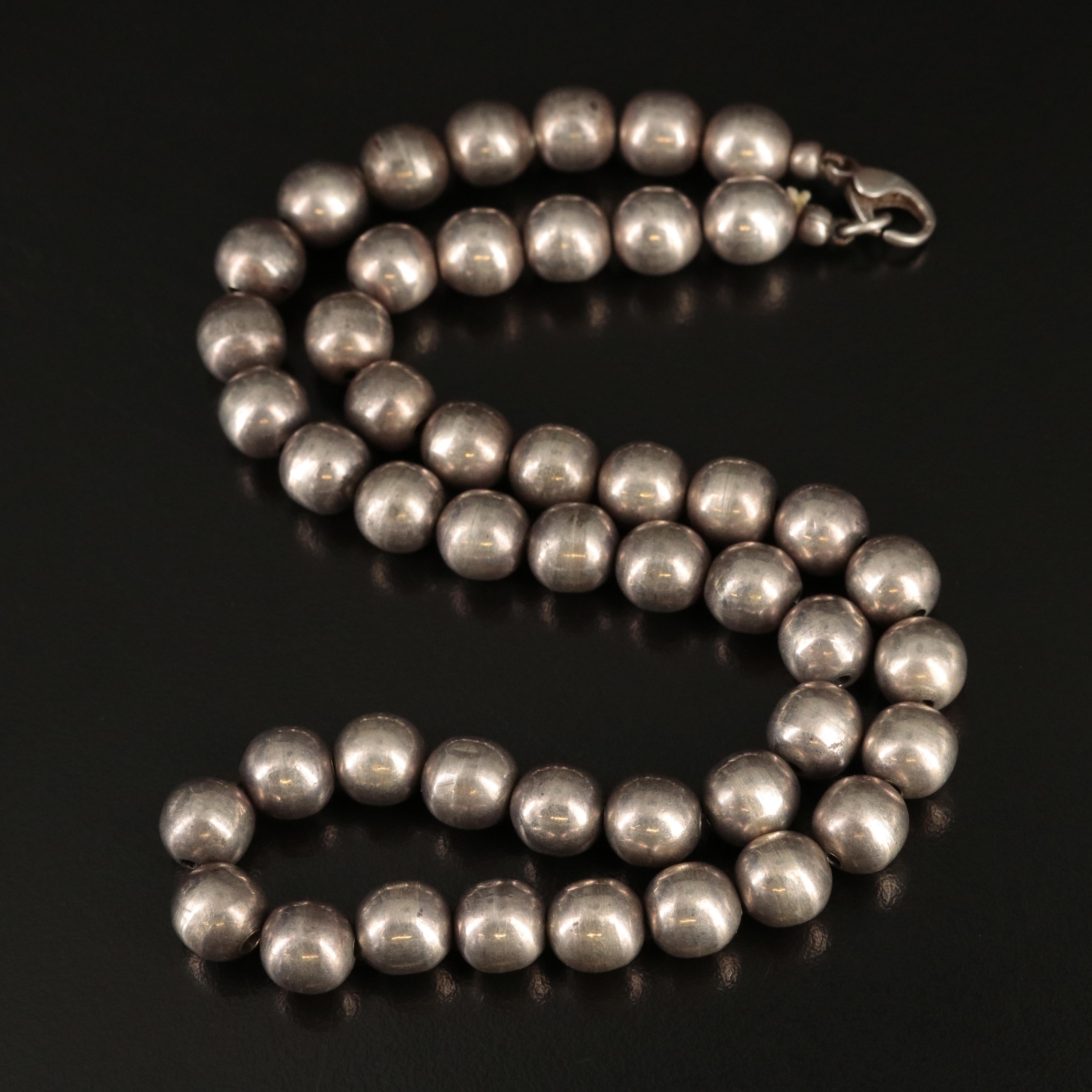 Sterling Bead Necklace