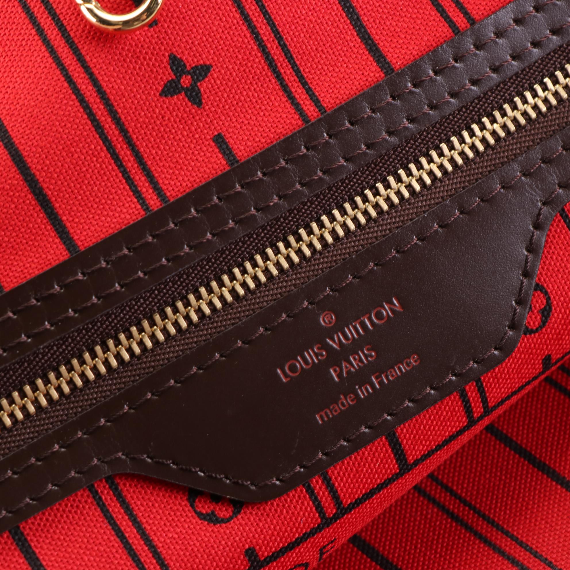 Louis Vuitton Neverfull PM Tote in Damier Ebene Canvas and Leather