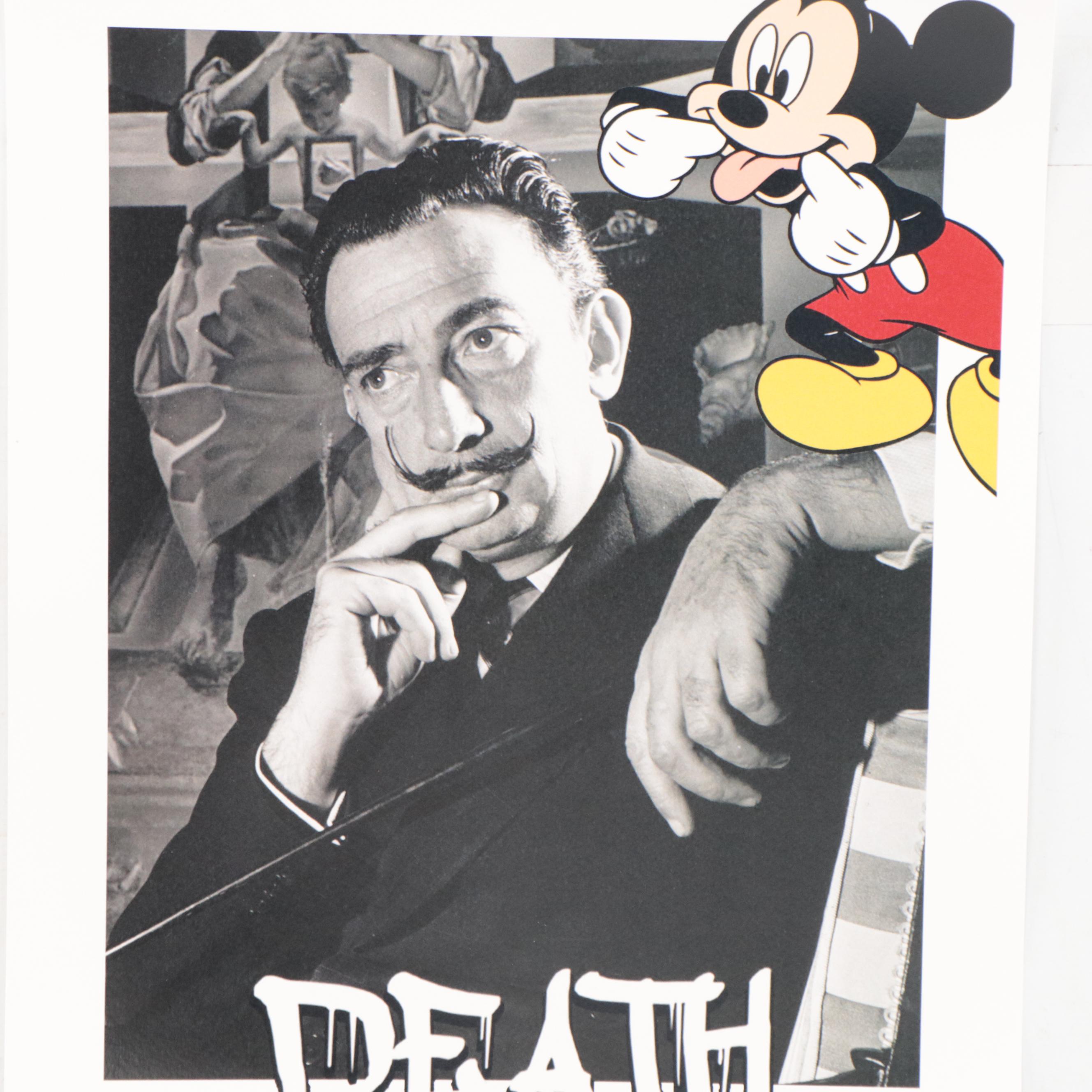 Death NYC Pop Art Graphic Print of Dali and Mickey Mouse, 2022