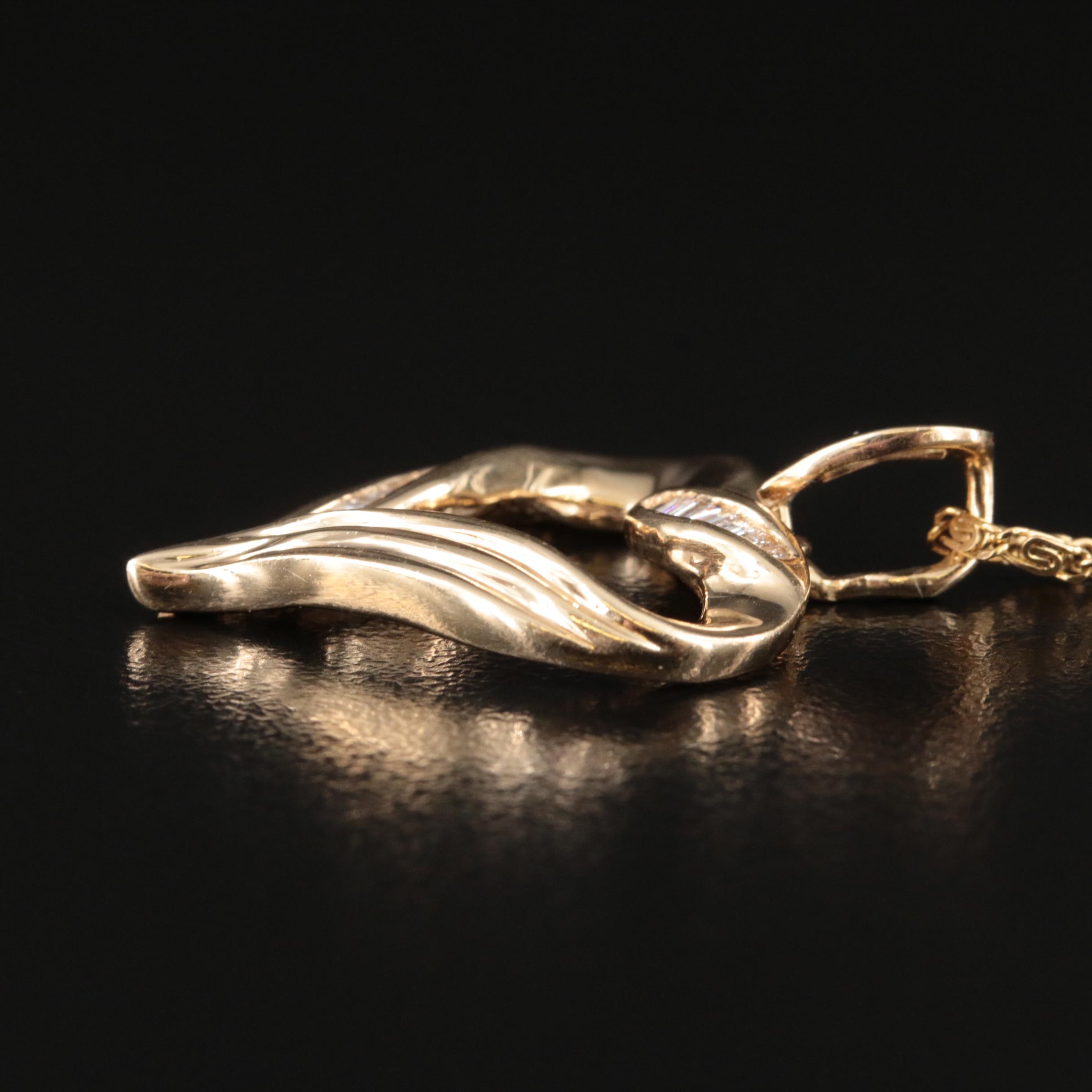 14K and 18K 0.24 CTW Diamond Heart Pendant Necklace