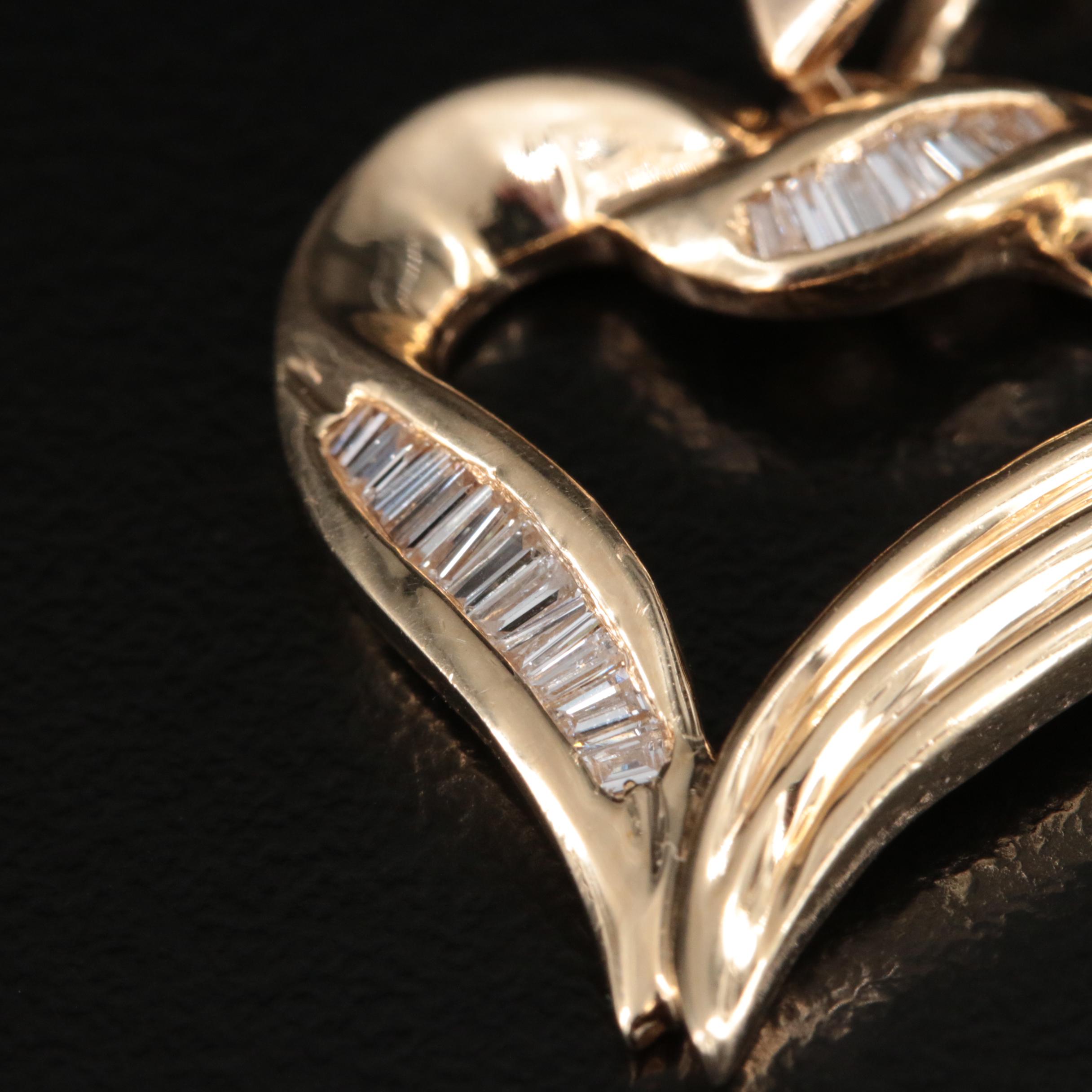 14K and 18K 0.24 CTW Diamond Heart Pendant Necklace