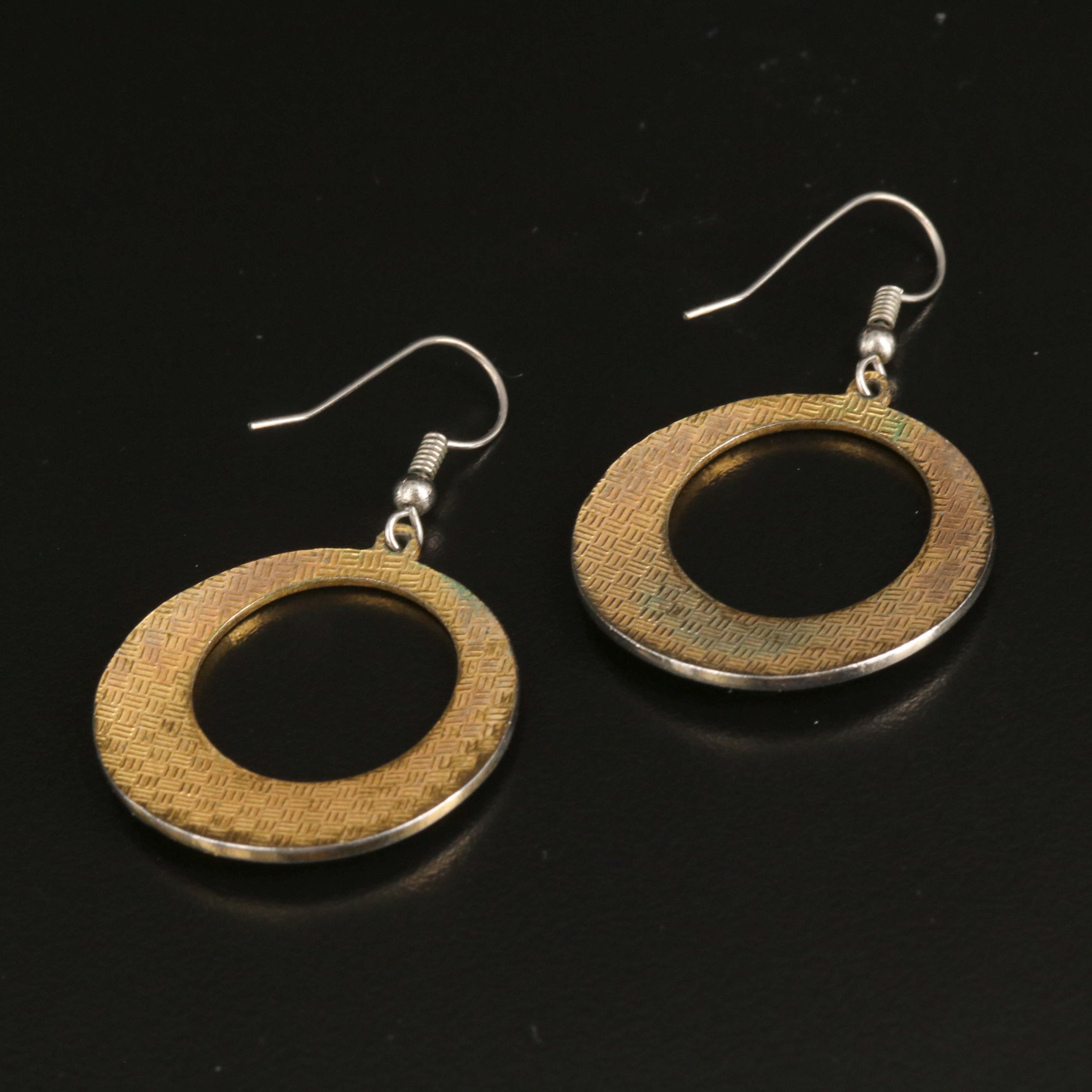 Cloisonné Enamel Flower Earrings