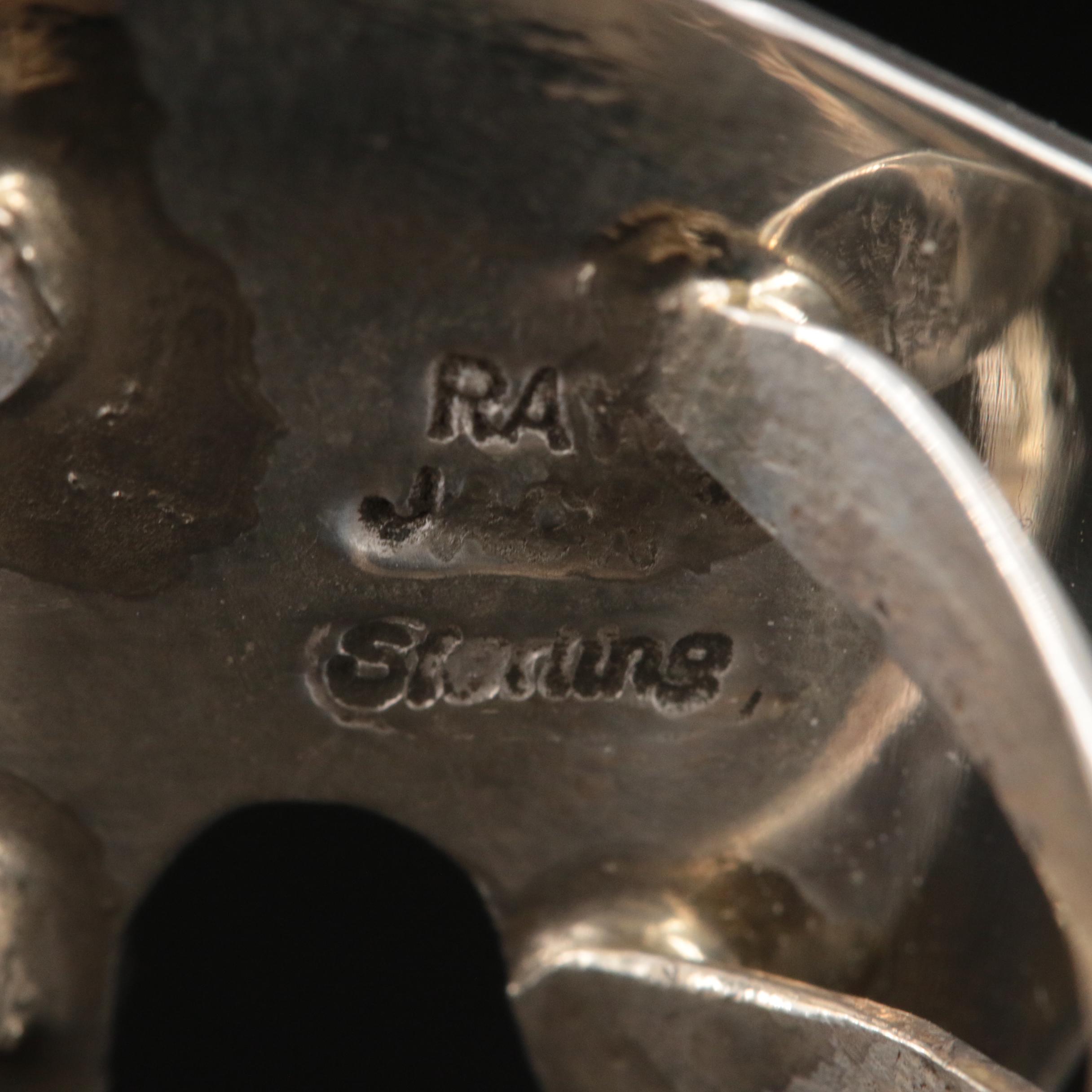 Ray Jack Navajo Diné Sterling Spiny Oyster and Faux Gemstone Inlay Bear Ring