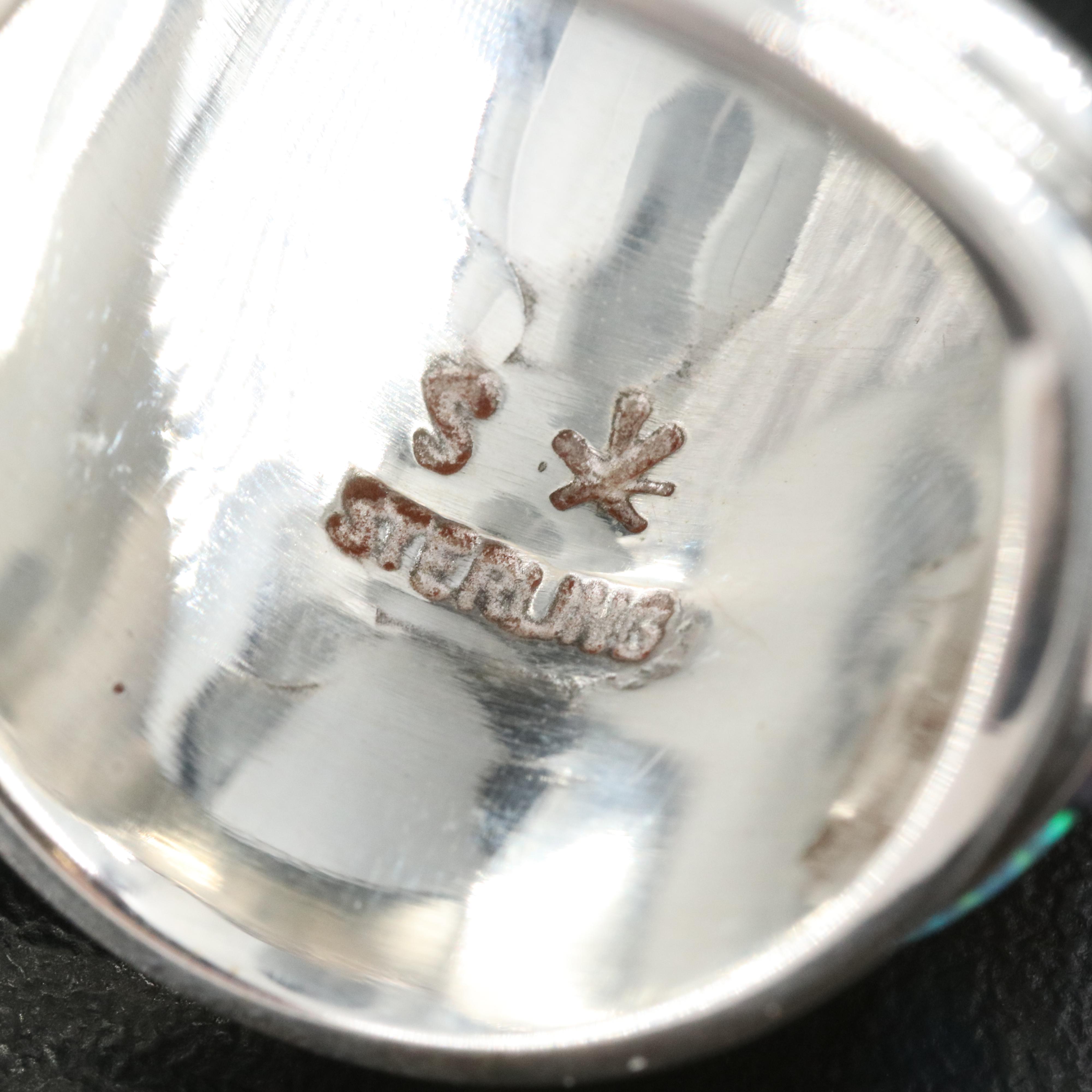 Sterling Ring Including Opal, Coral and Mother-of-Pearl