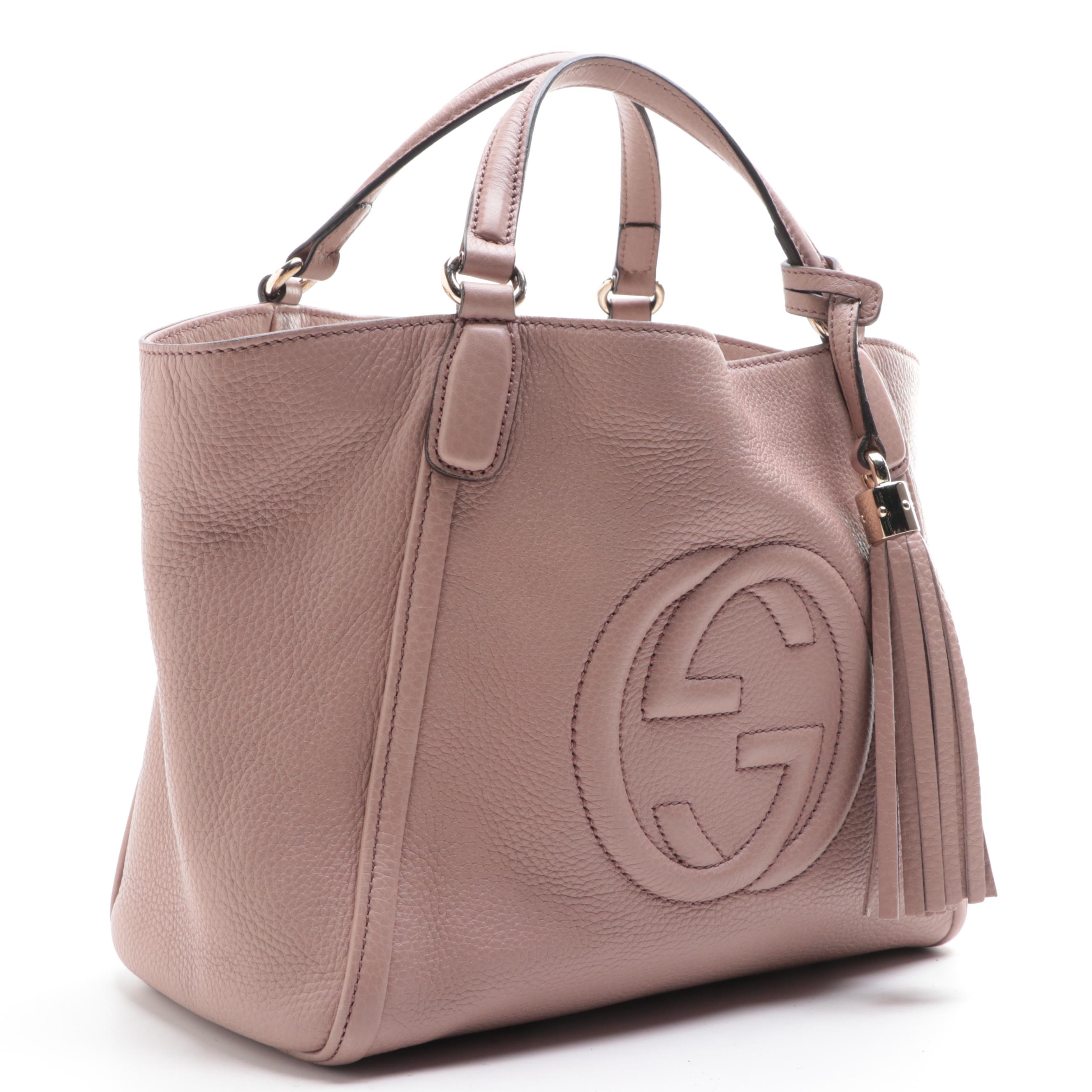 Gucci Small Soho Tassel Tote in Calfskin Leather