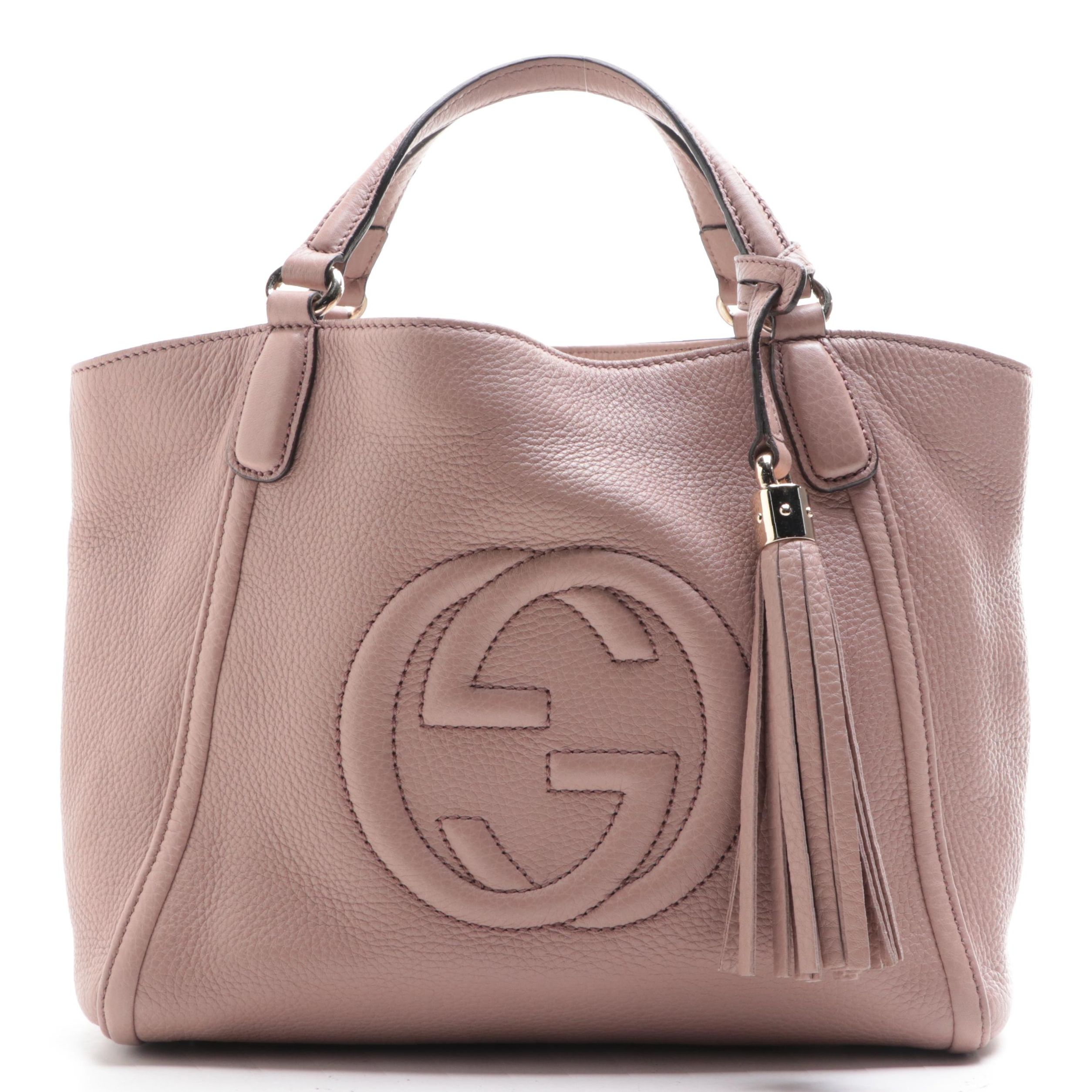 Gucci Small Soho Tassel Tote in Calfskin Leather
